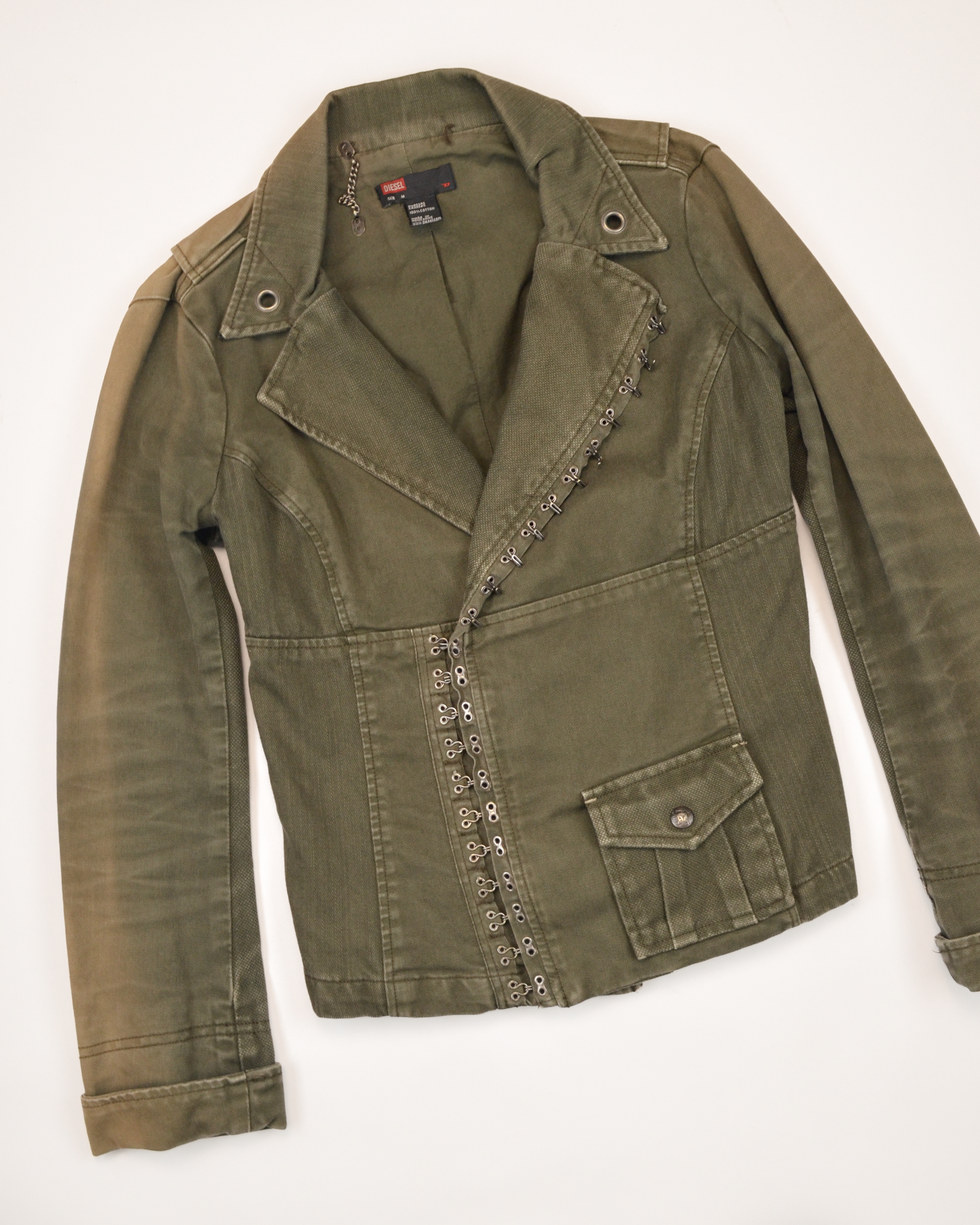 EARLY 2000s METAL HOOK & EYELET UTILITY JACKET