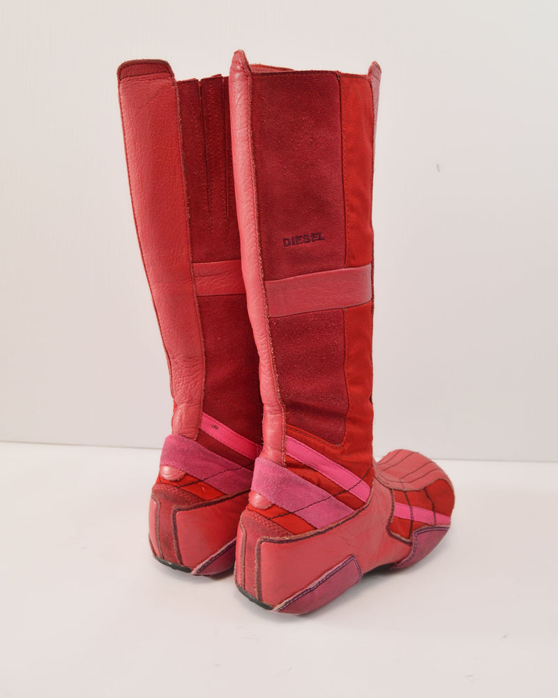 DIESEL 2000s RED BOXING  BOOTS
