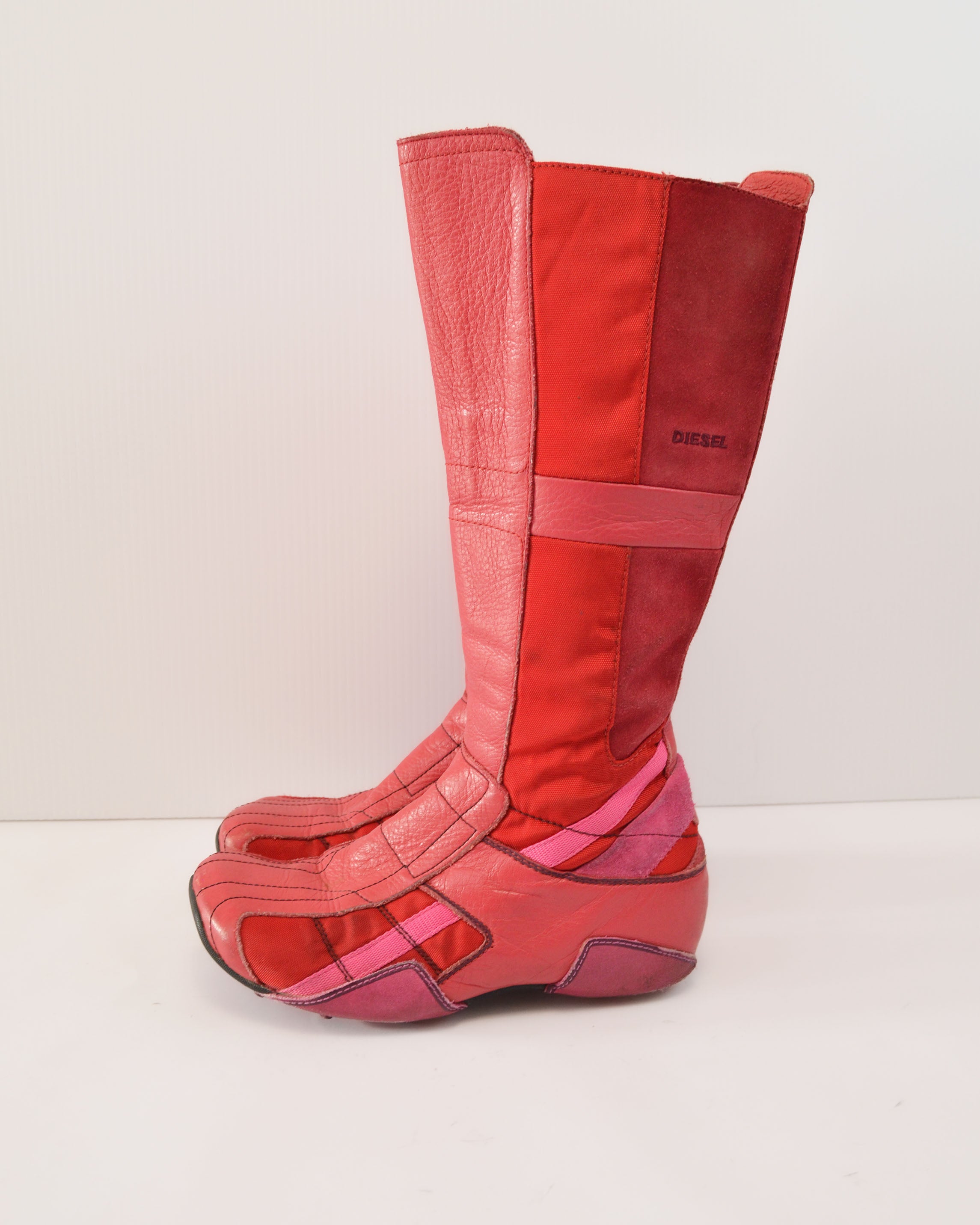 DIESEL 2000s RED BOXING  BOOTS