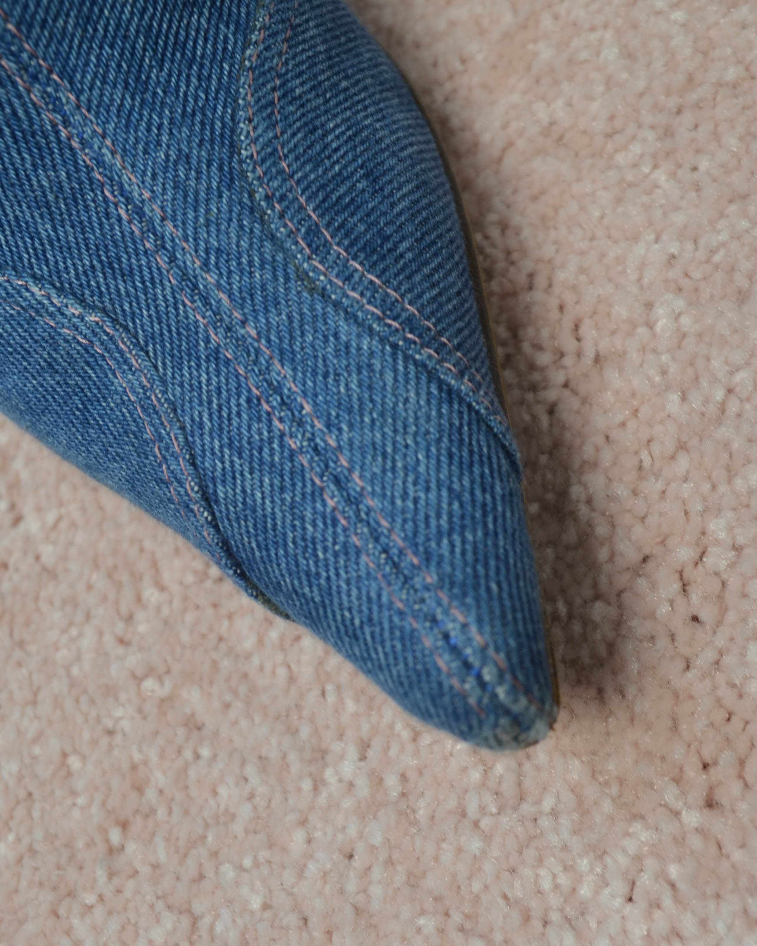 JOHN GALLIANO DENIM ANKLE BOOTS