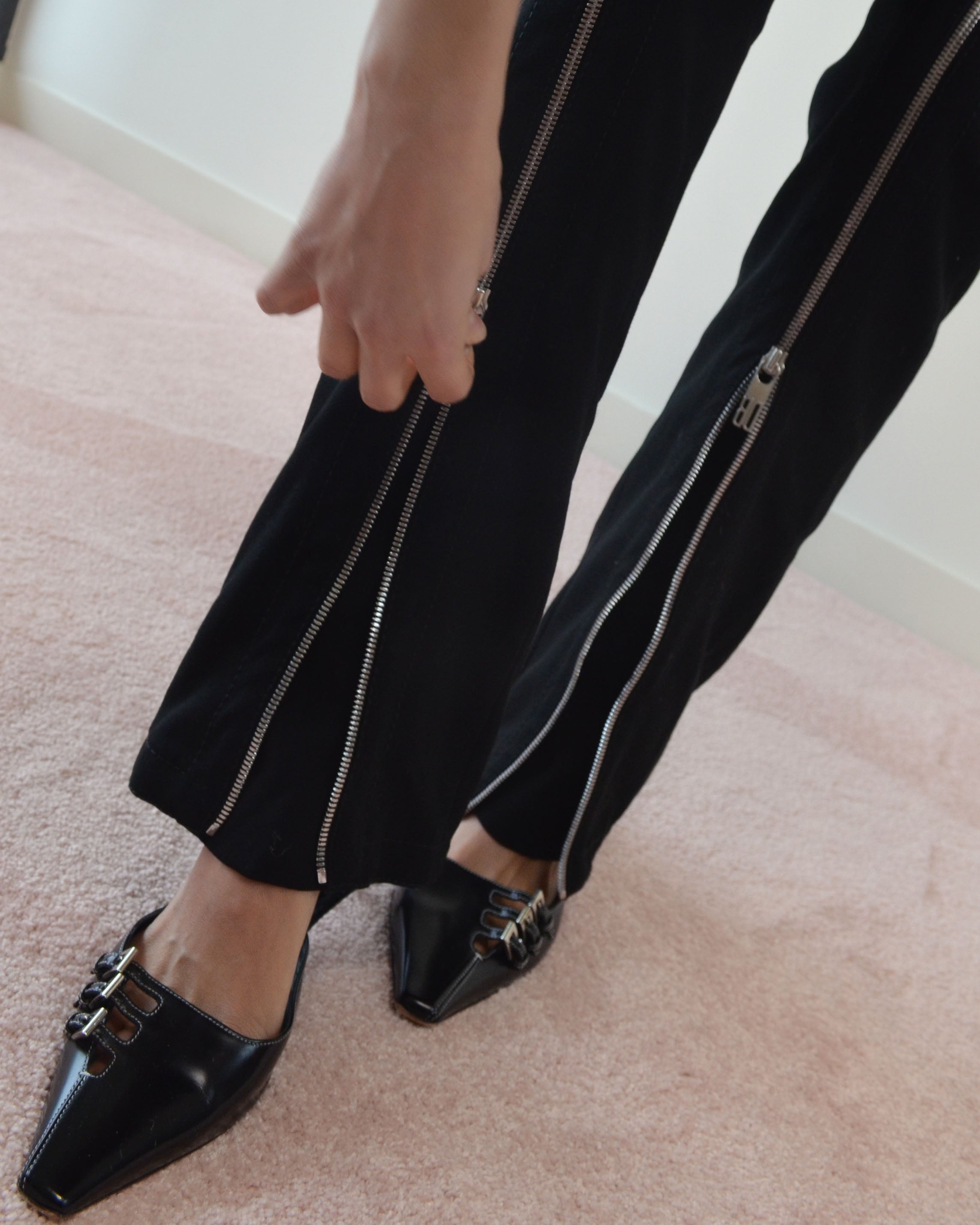 00s ZIP FLARE TROUSERS