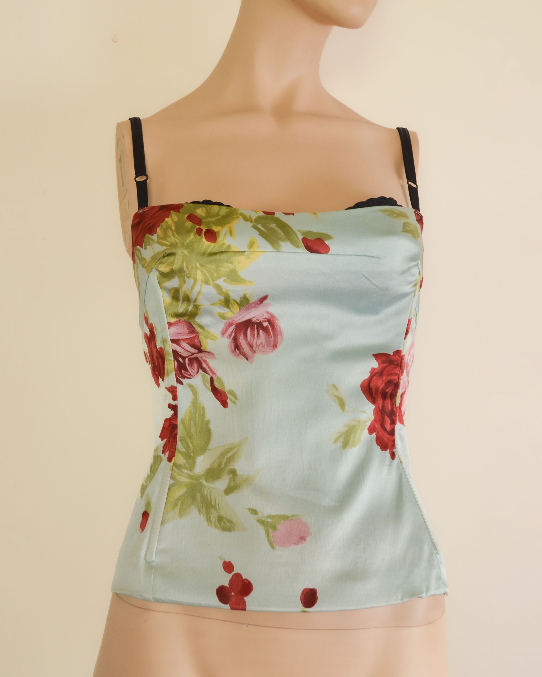 SPRING SUMMER 1999 SILK FLORAL CORSET