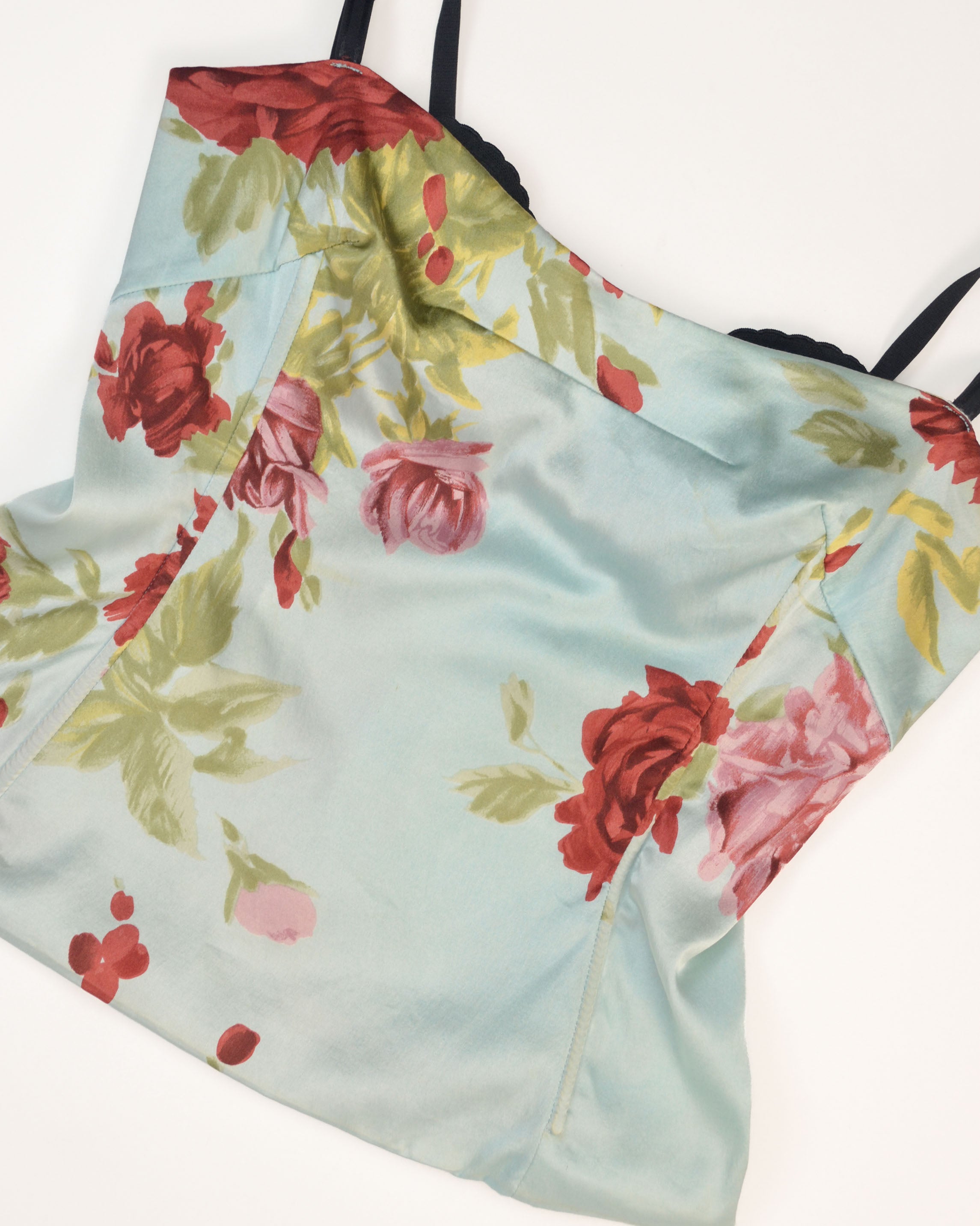 SPRING SUMMER 1999 SILK FLORAL CORSET