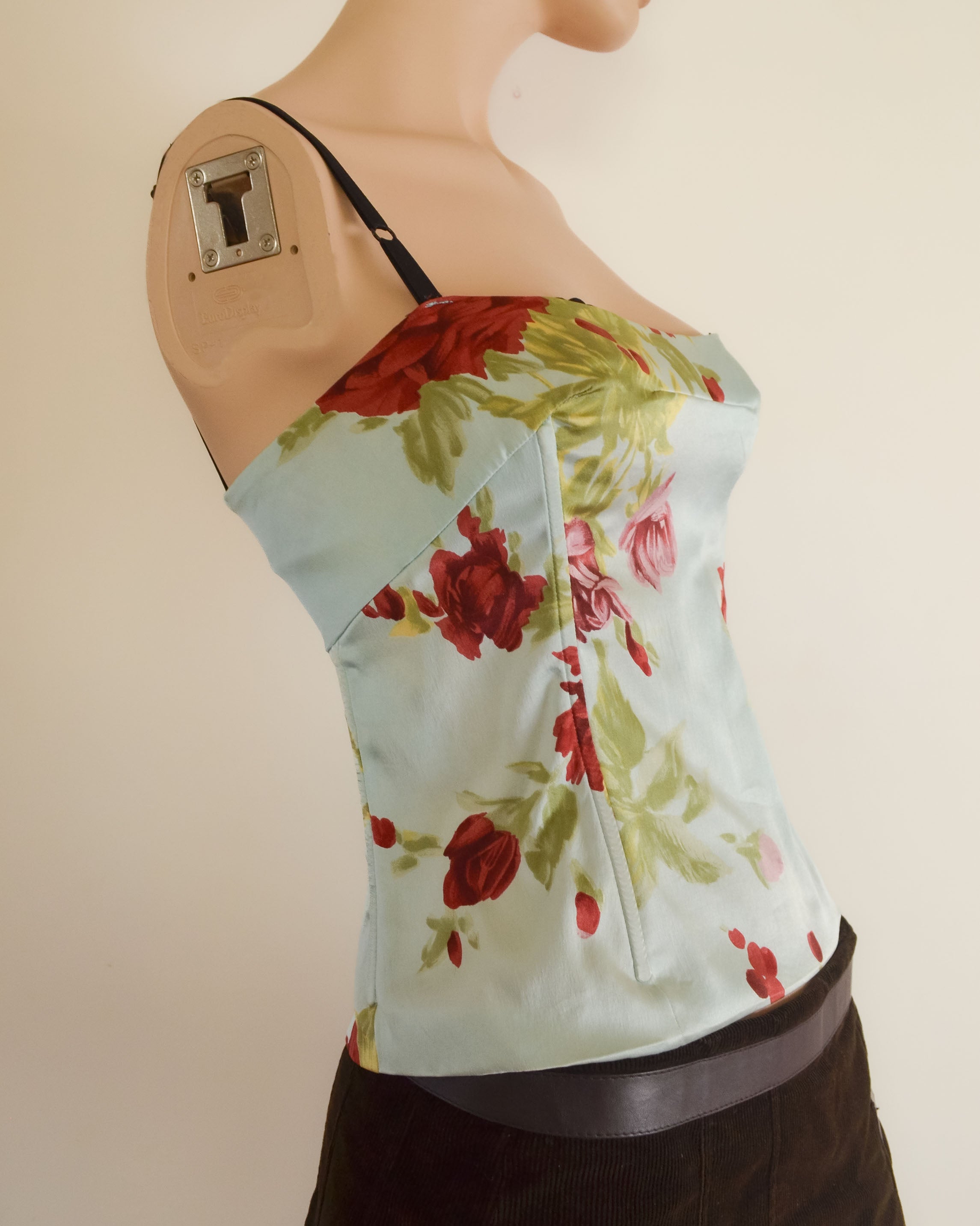 SPRING SUMMER 1999 SILK FLORAL CORSET