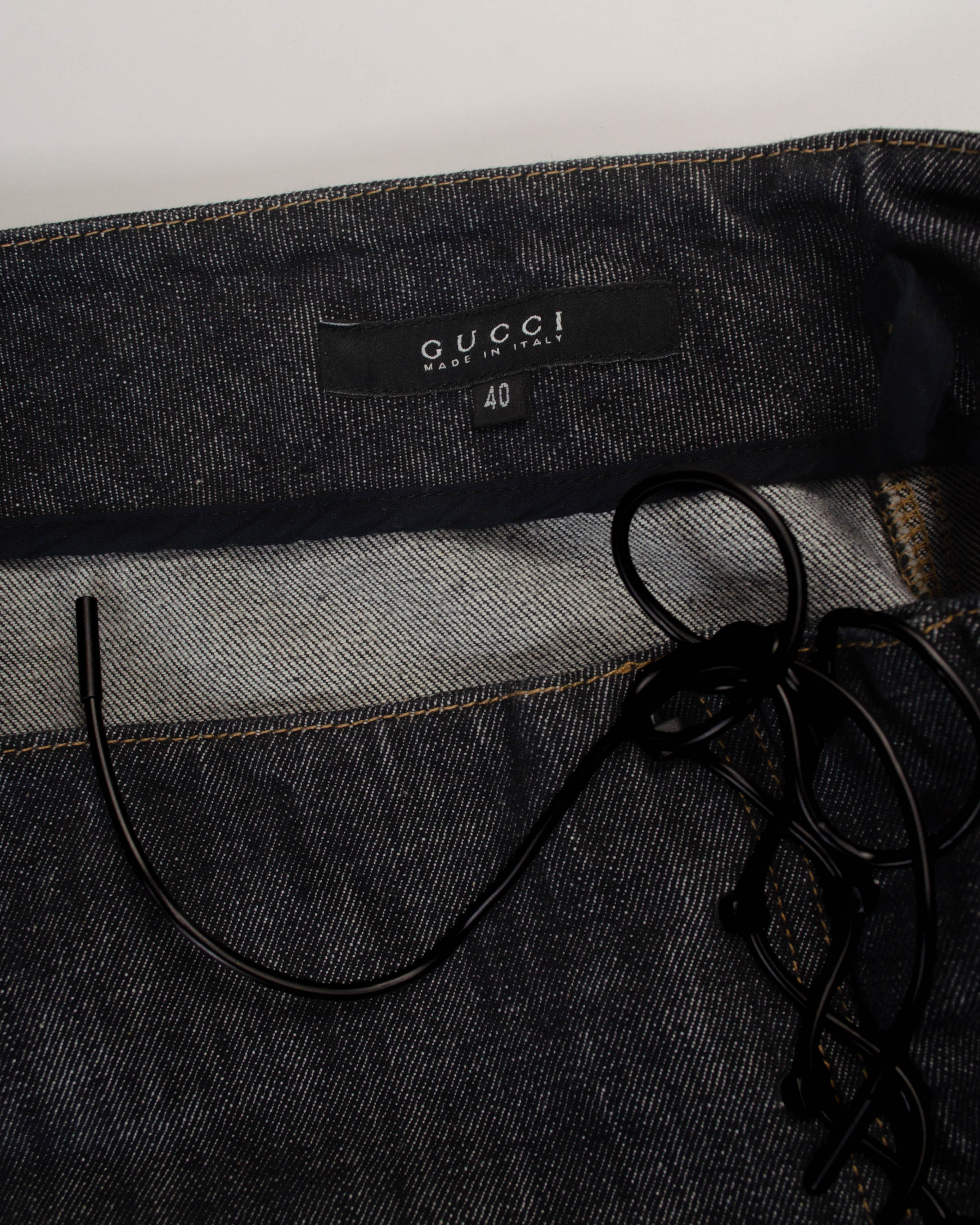 00s LACE-UP DENIM SKIRT