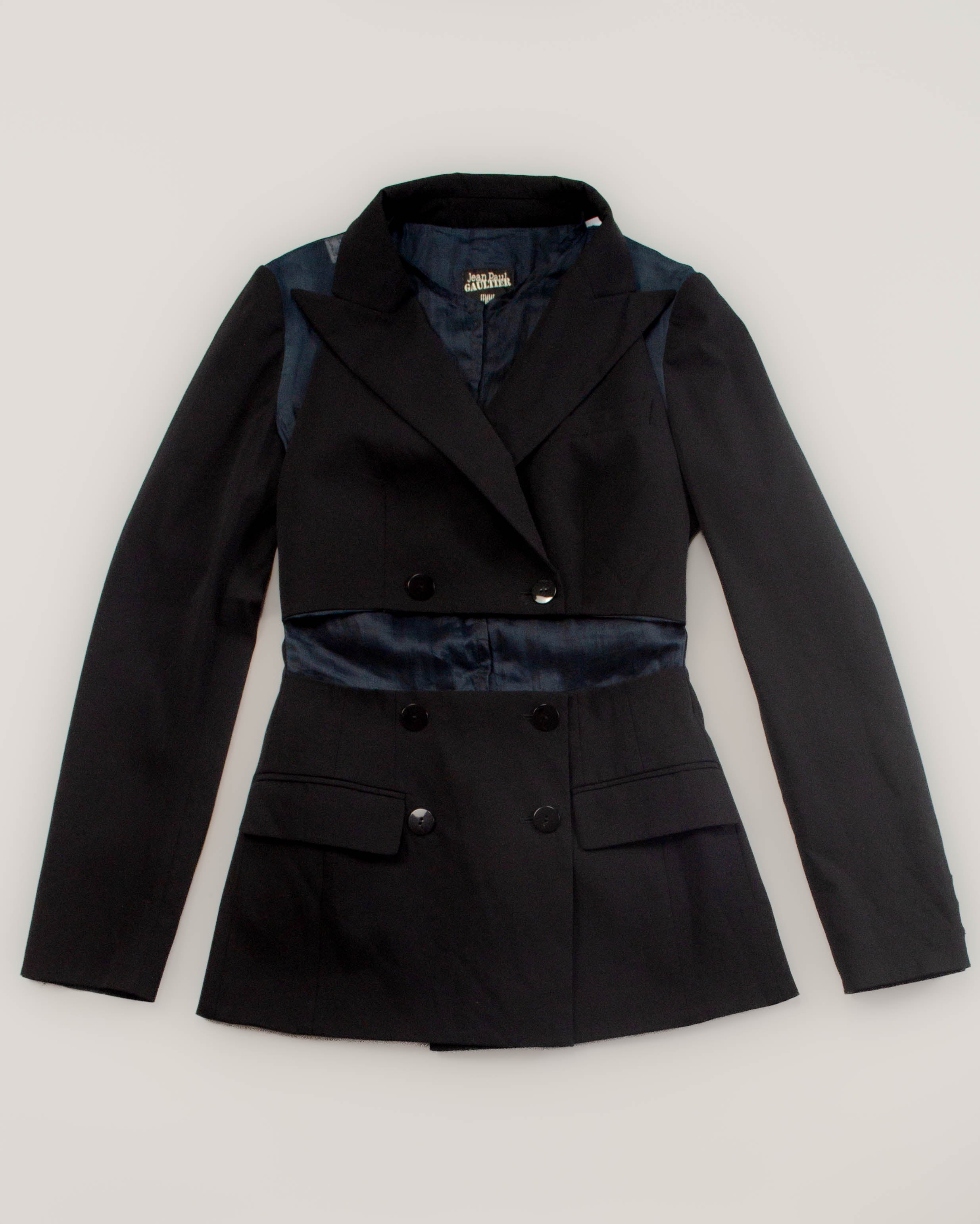 FW2001 SHEER PANEL BLAZER