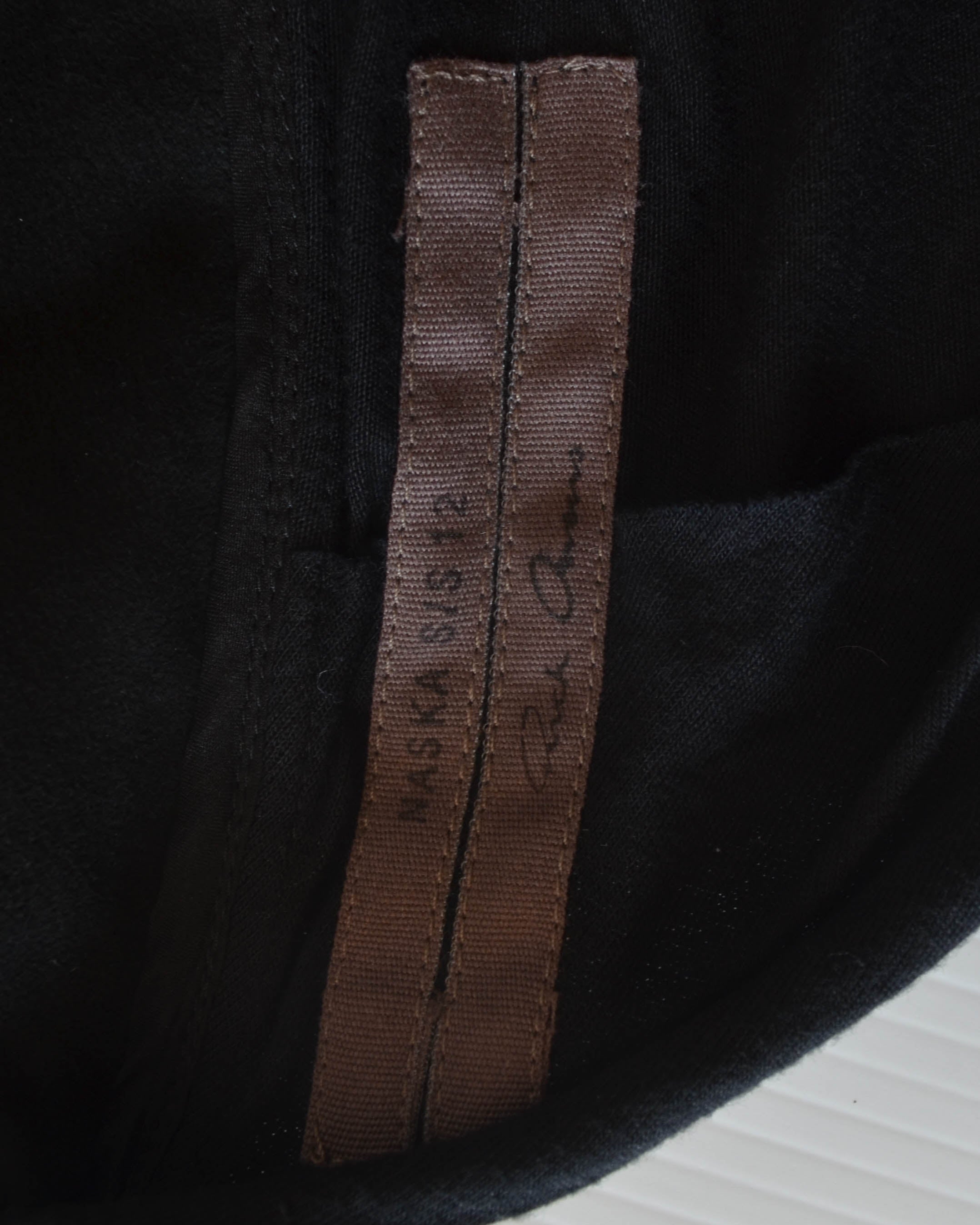 SS12 NASKA SILK  LEATHER DRAPED TOP