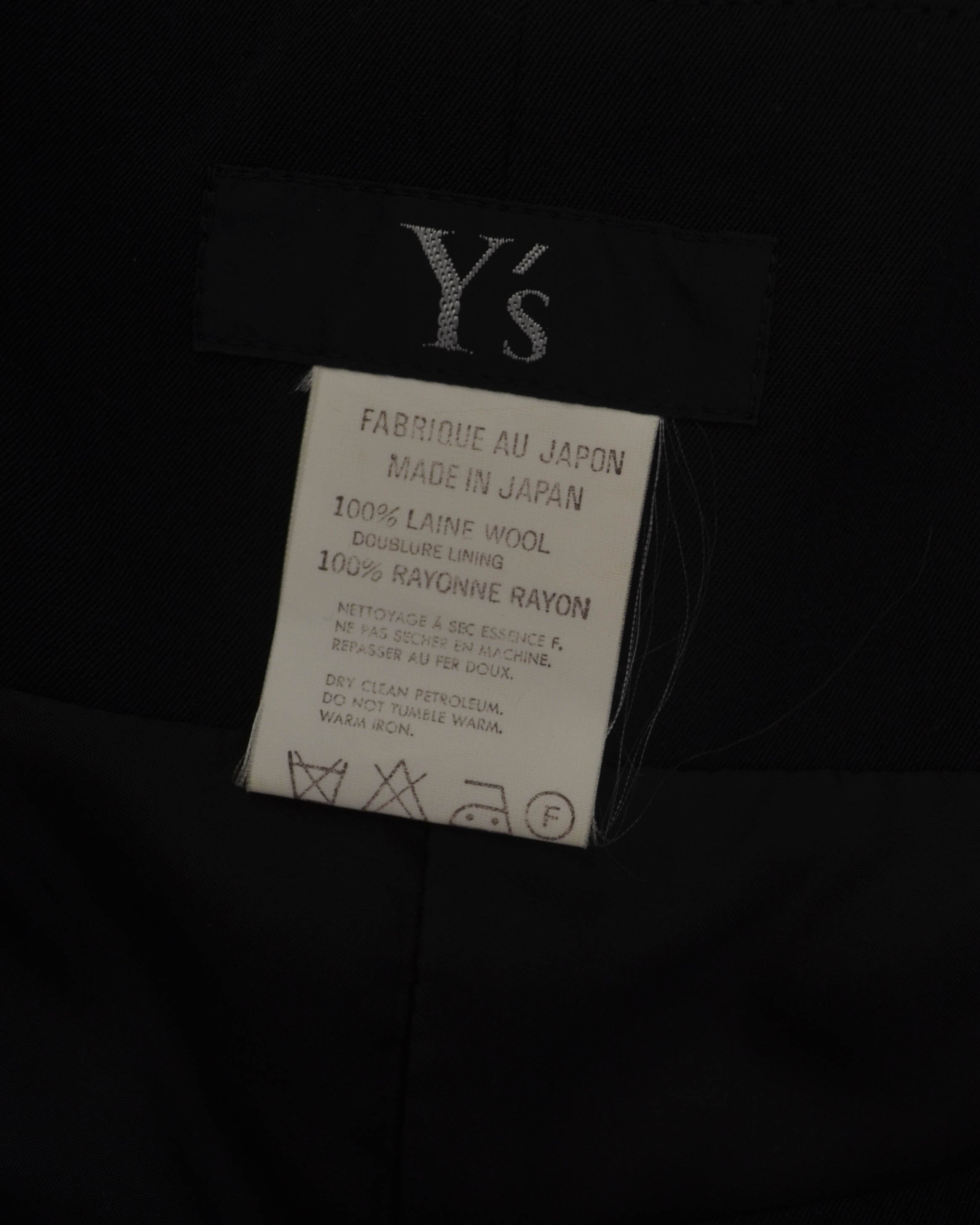 Y'S SS1998 BUTTON FRONT MAXI SKIRT