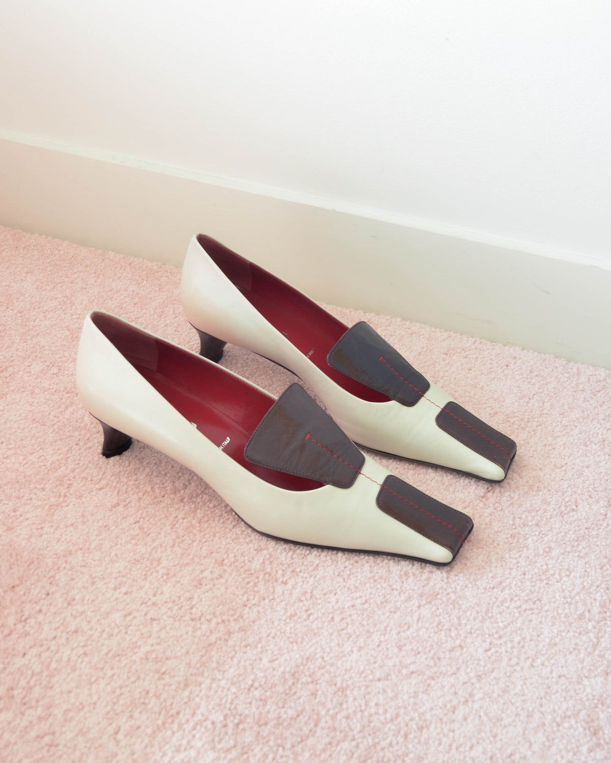 90s/00s SQUARE TOE LEATHER MULES
