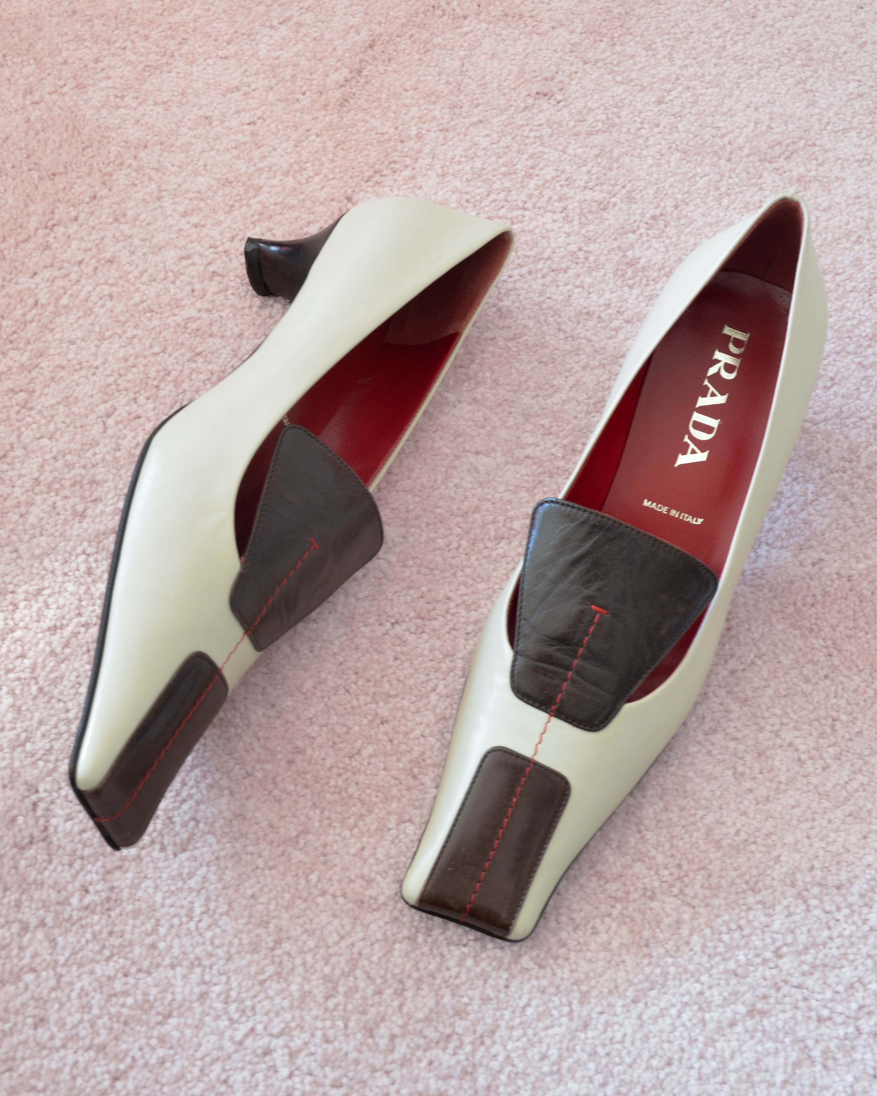 90s/00s SQUARE TOE LEATHER MULES