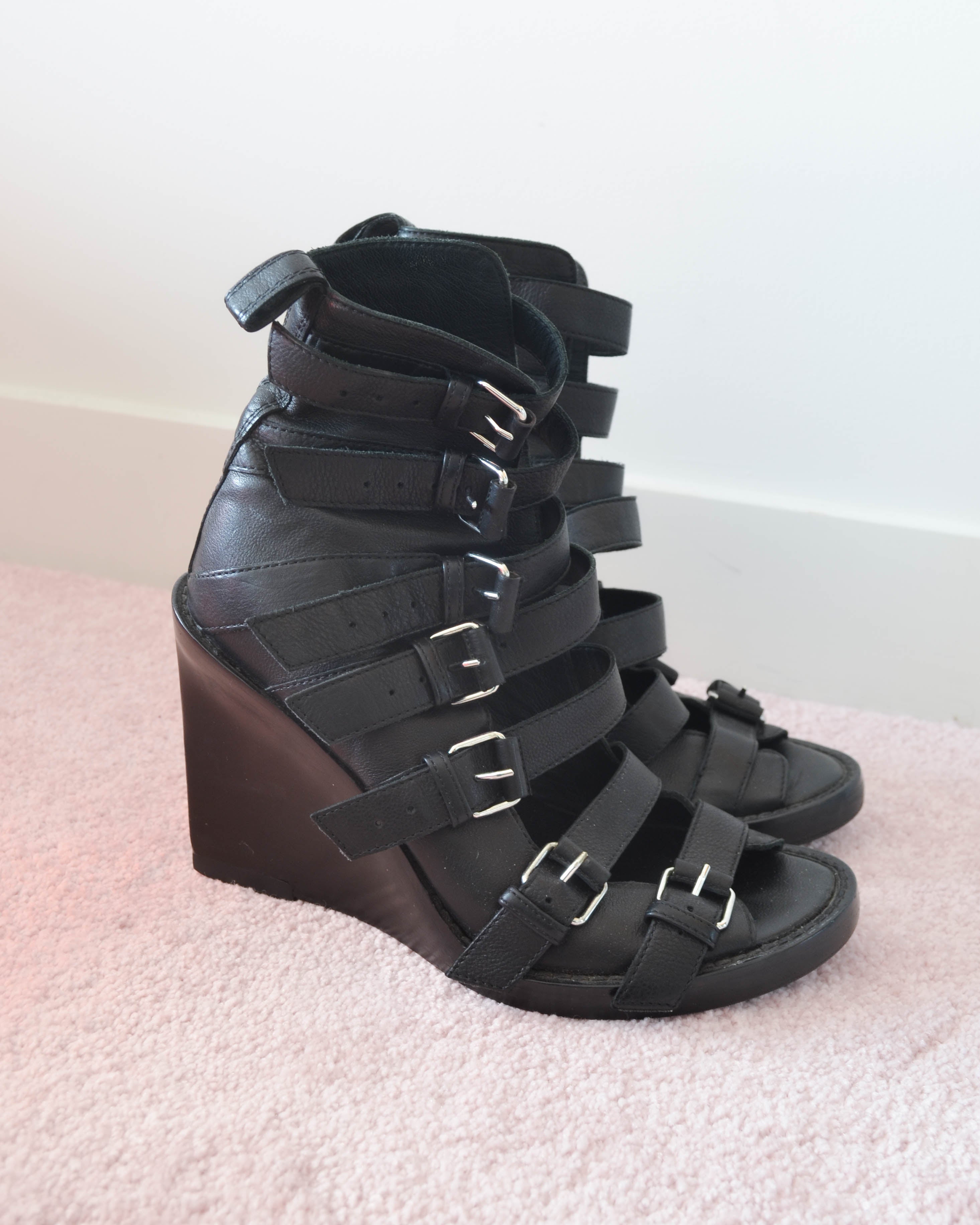 SS10 GLADIATOR WEDGE SANDALS