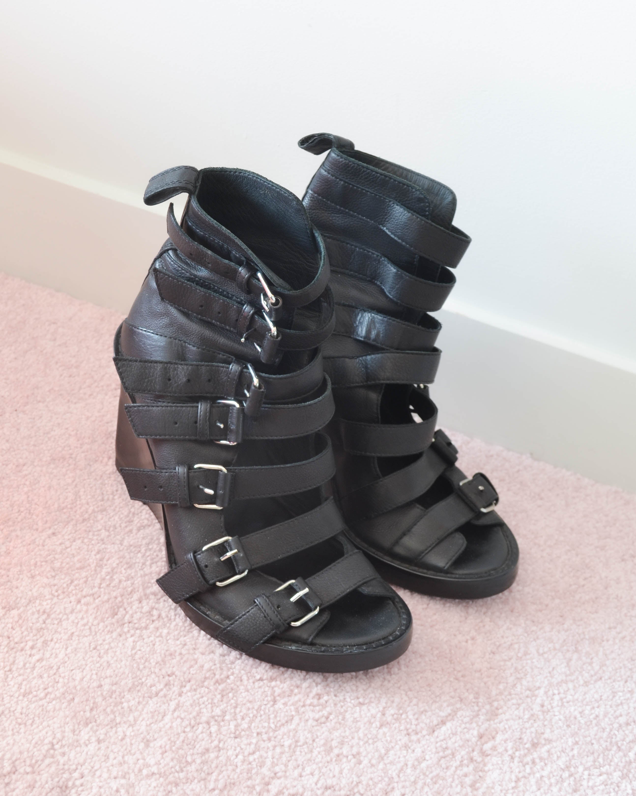 SS10 GLADIATOR WEDGE SANDALS