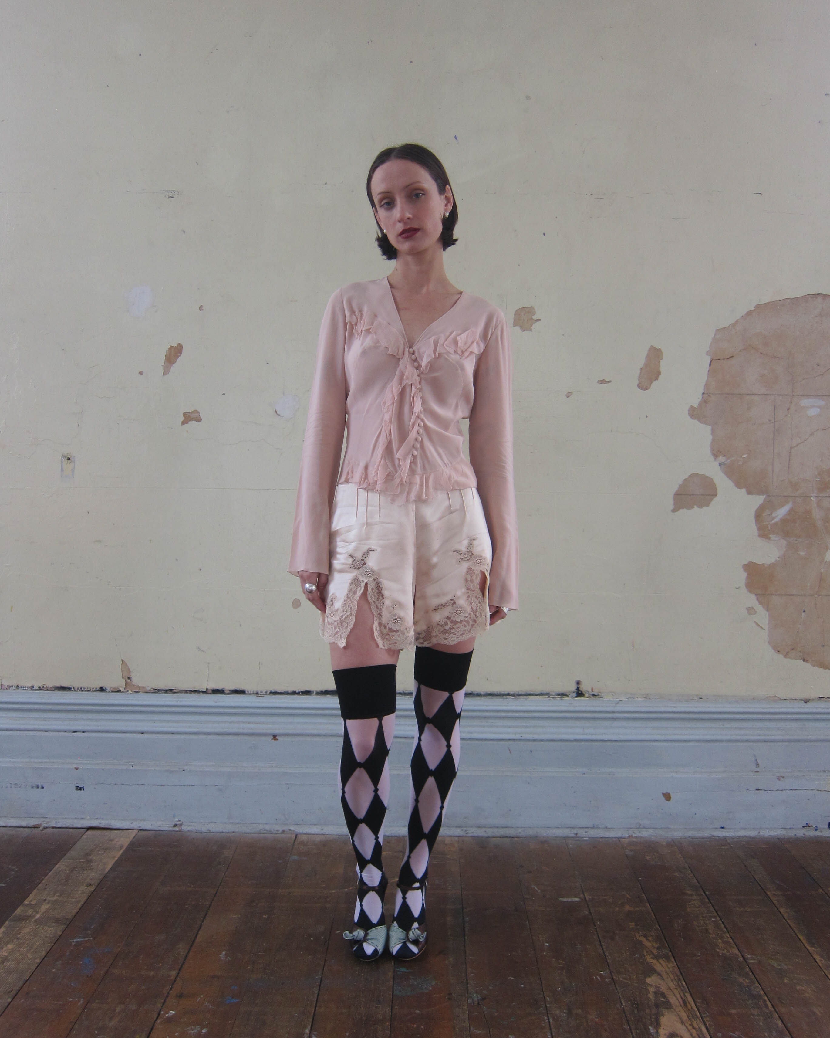 SS2010 SILK LACE TAP SHORTS