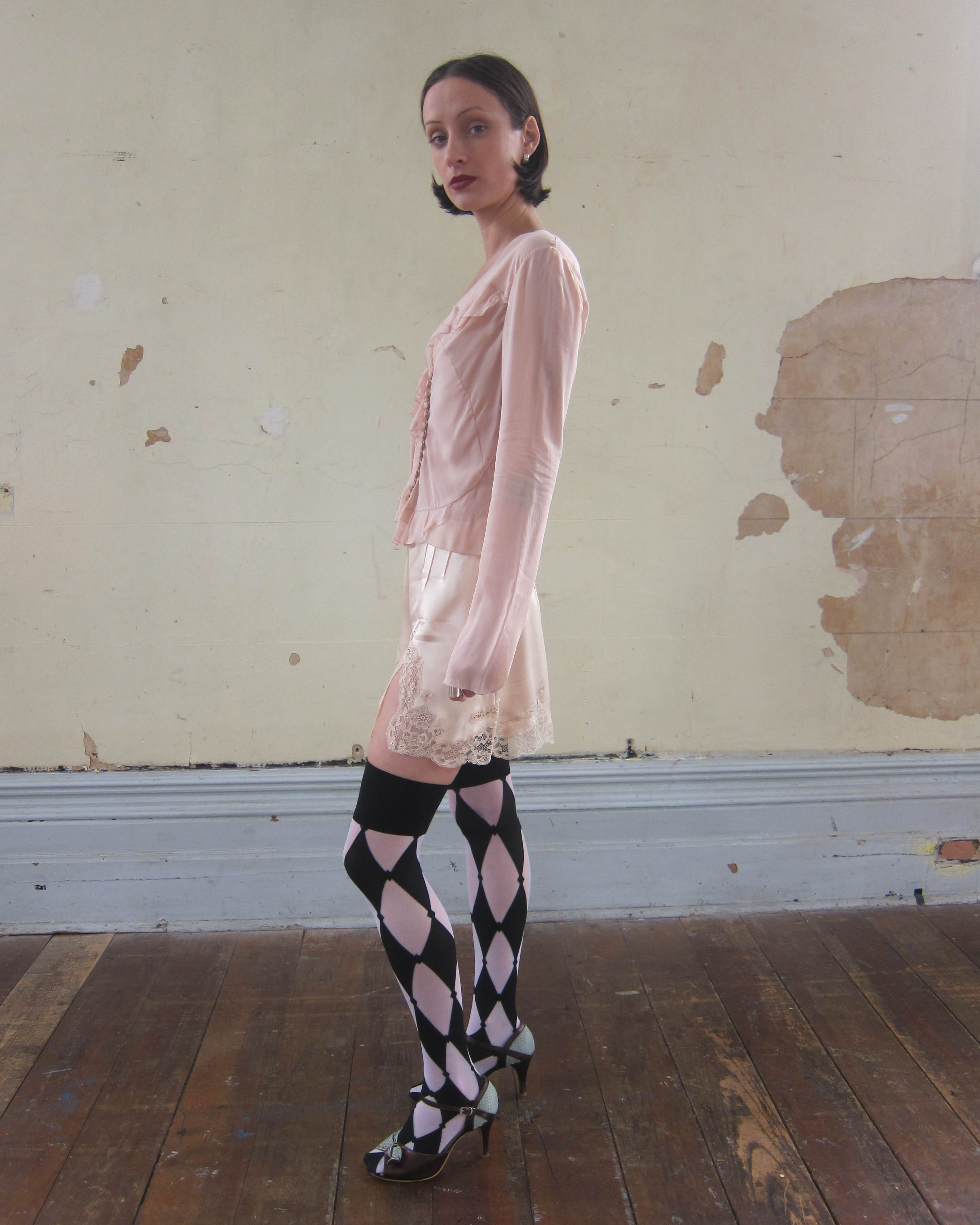 SS2010 SILK LACE TAP SHORTS