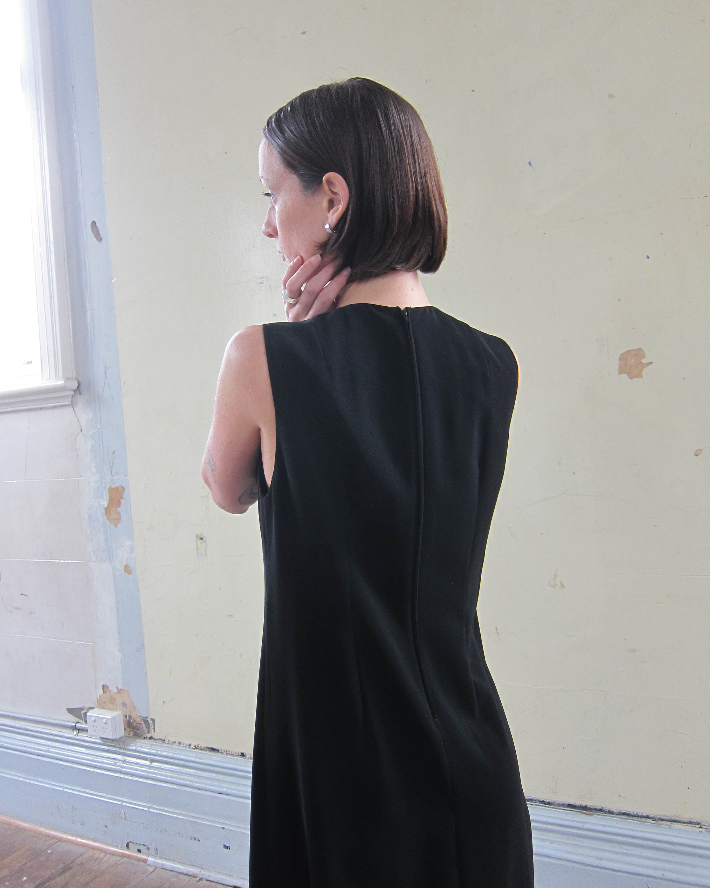 EARLY 2000s PLUNGING MAXI DRESS