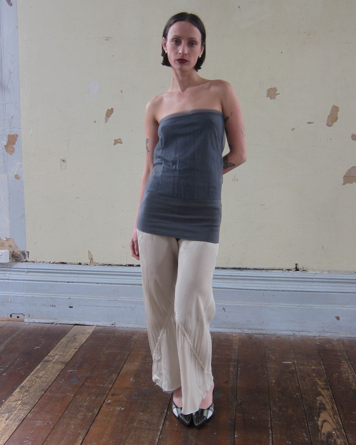 S2004 “CITROËN” SILK-BLEND WIDE-LEG TROUSERS