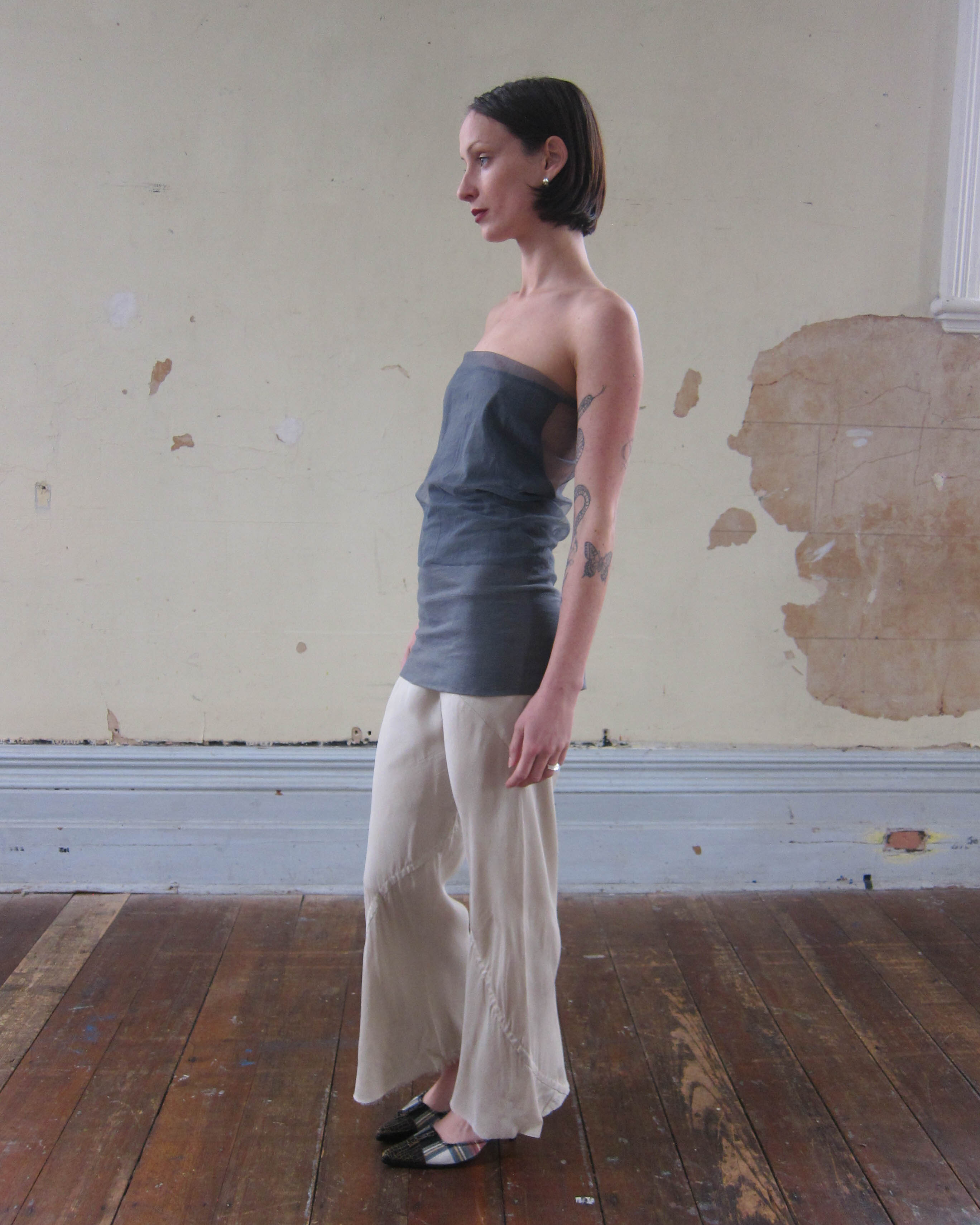 S2004 “CITROËN” SILK-BLEND WIDE-LEG TROUSERS