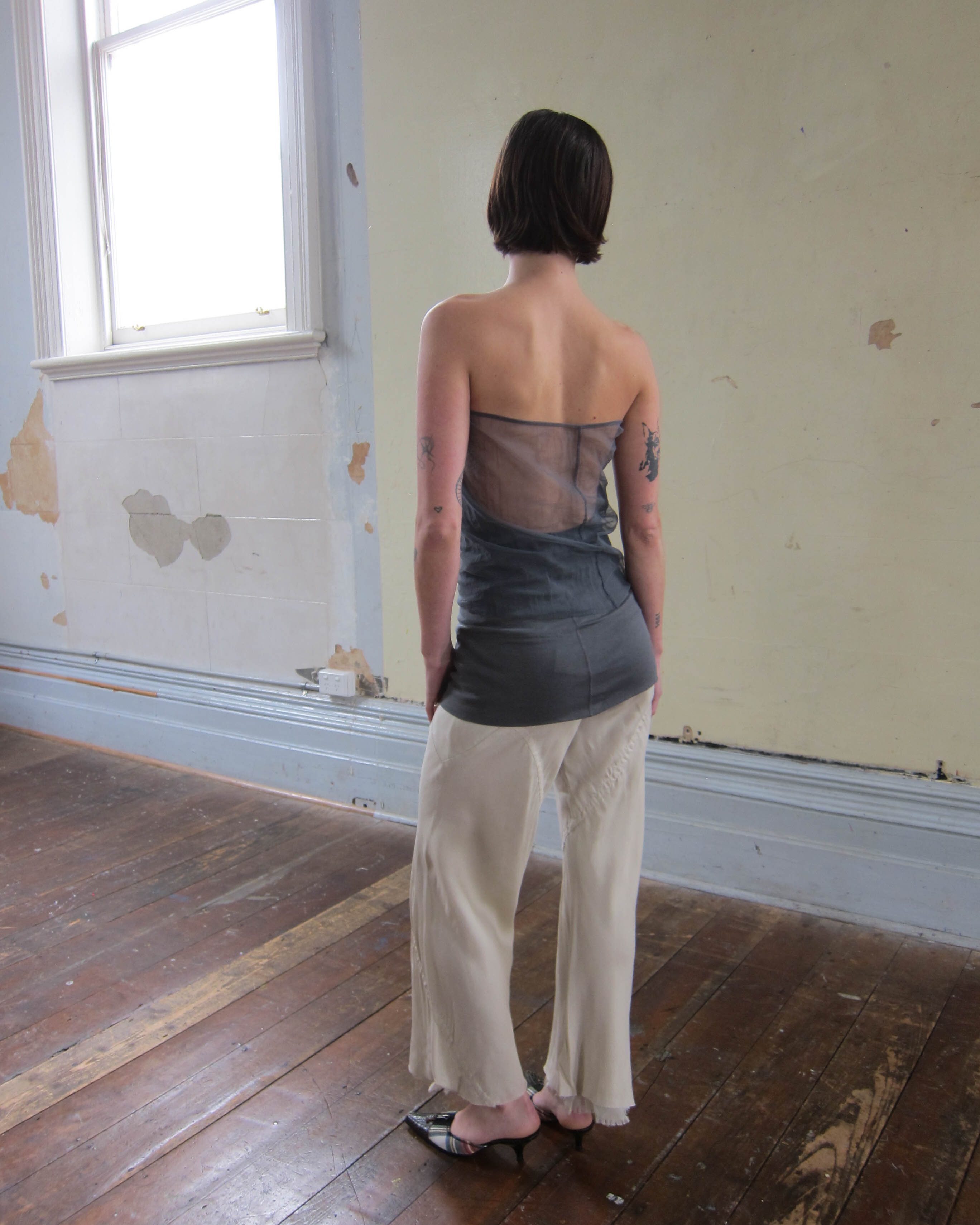S2004 “CITROËN” SILK-BLEND WIDE-LEG TROUSERS