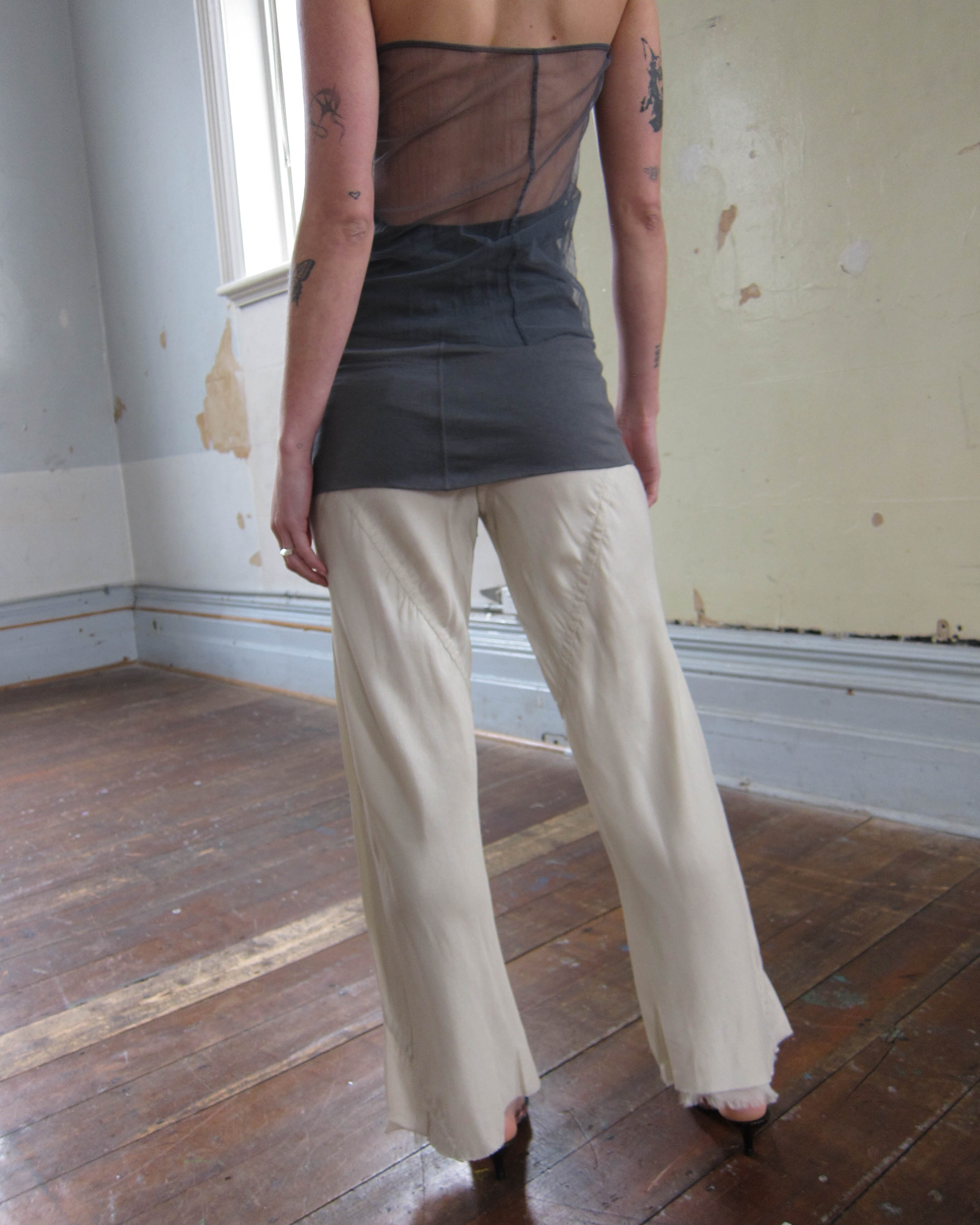 S2004 “CITROËN” SILK-BLEND WIDE-LEG TROUSERS