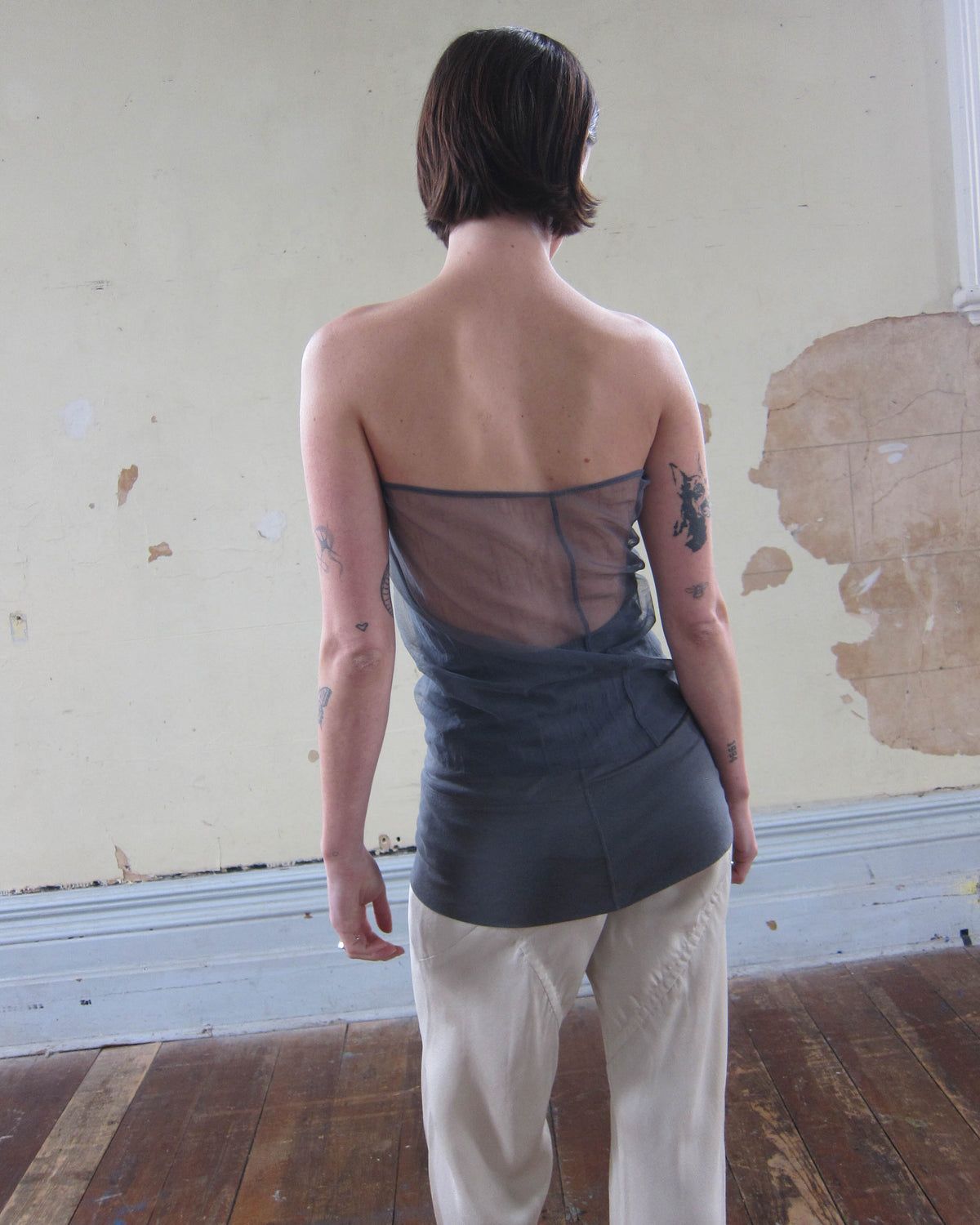 SS2011 “ANTHEM” SHEER STRAPLESS TOP