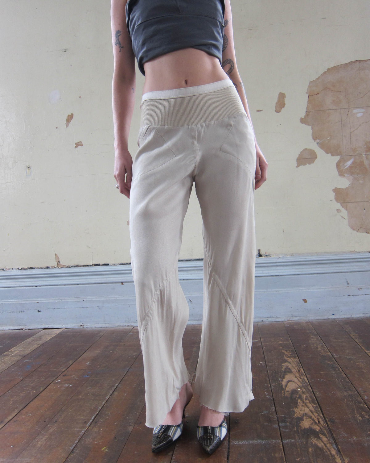 S2004 “CITROËN” SILK-BLEND WIDE-LEG TROUSERS