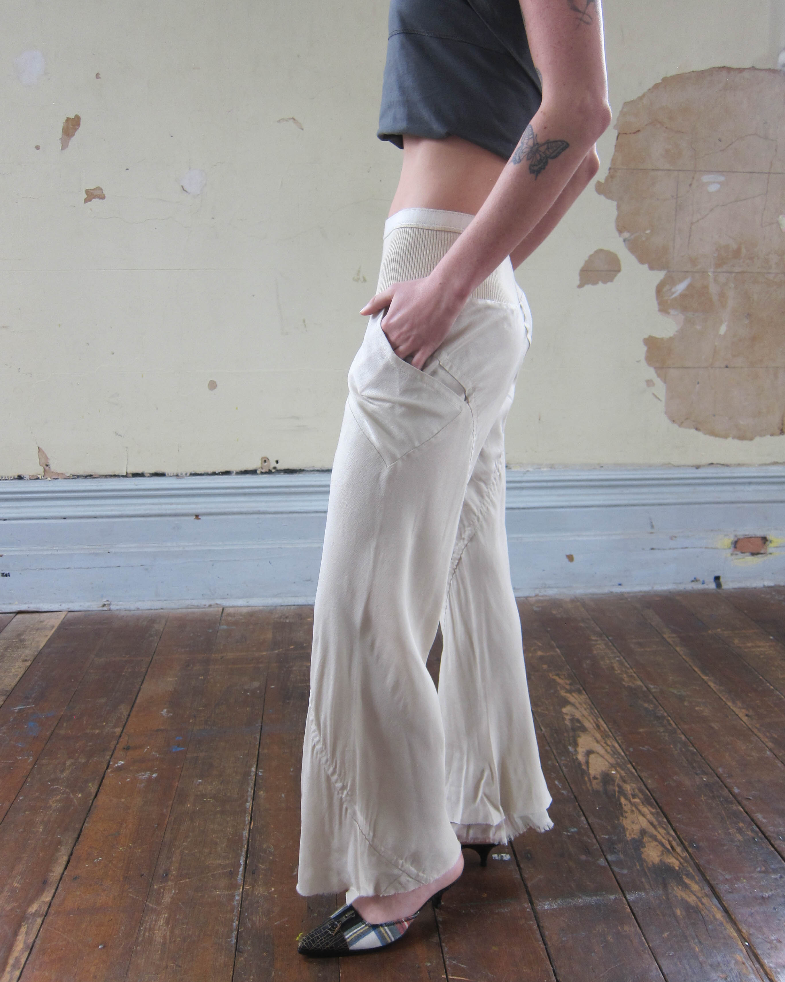 S2004 “CITROËN” SILK-BLEND WIDE-LEG TROUSERS