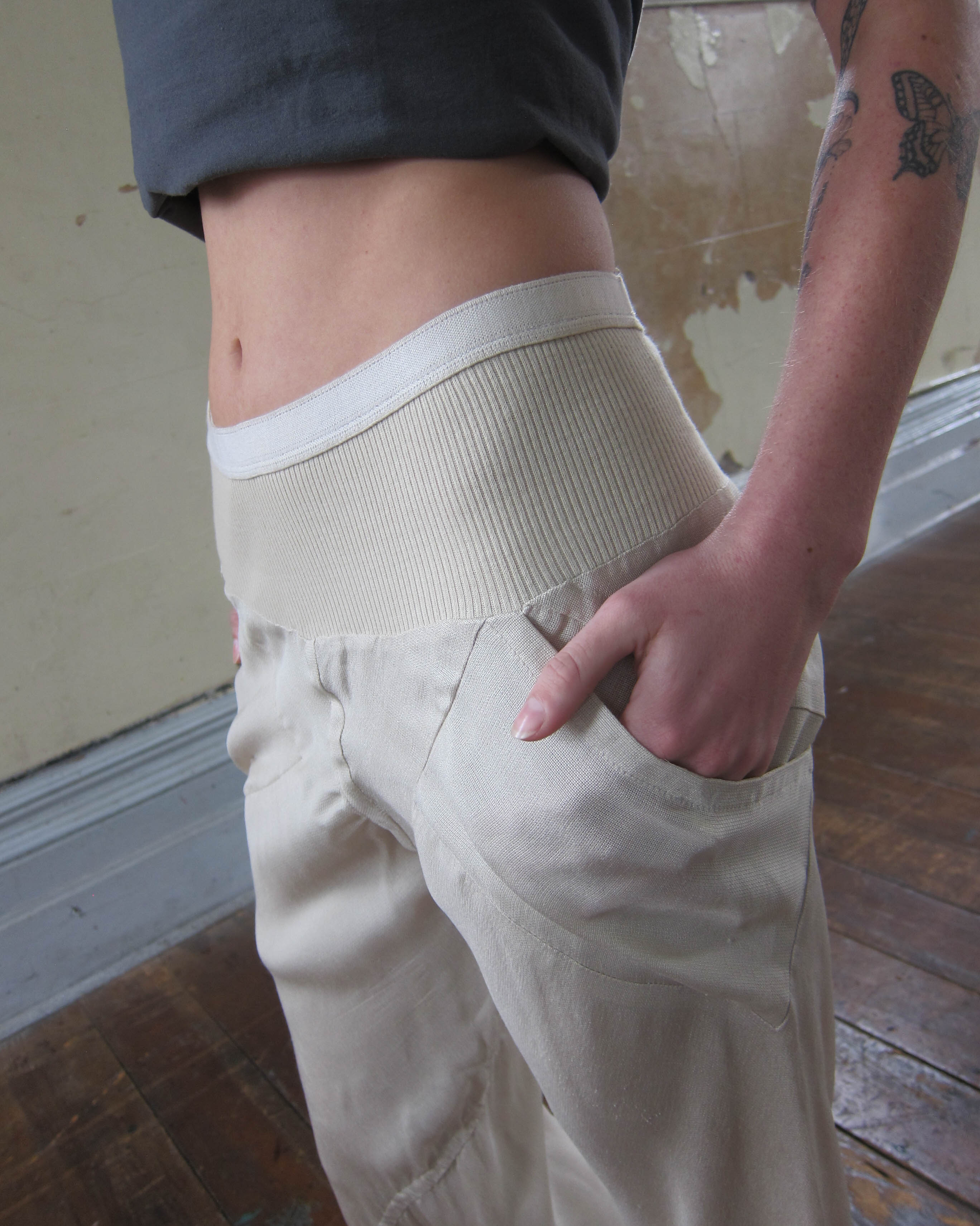 S2004 “CITROËN” SILK-BLEND WIDE-LEG TROUSERS