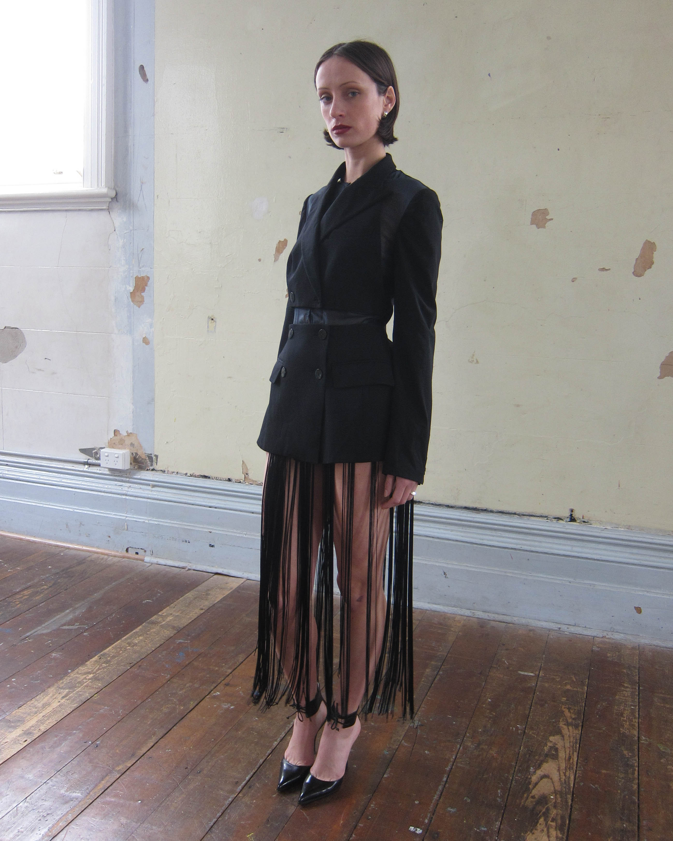 FW2001 SHEER PANEL BLAZER