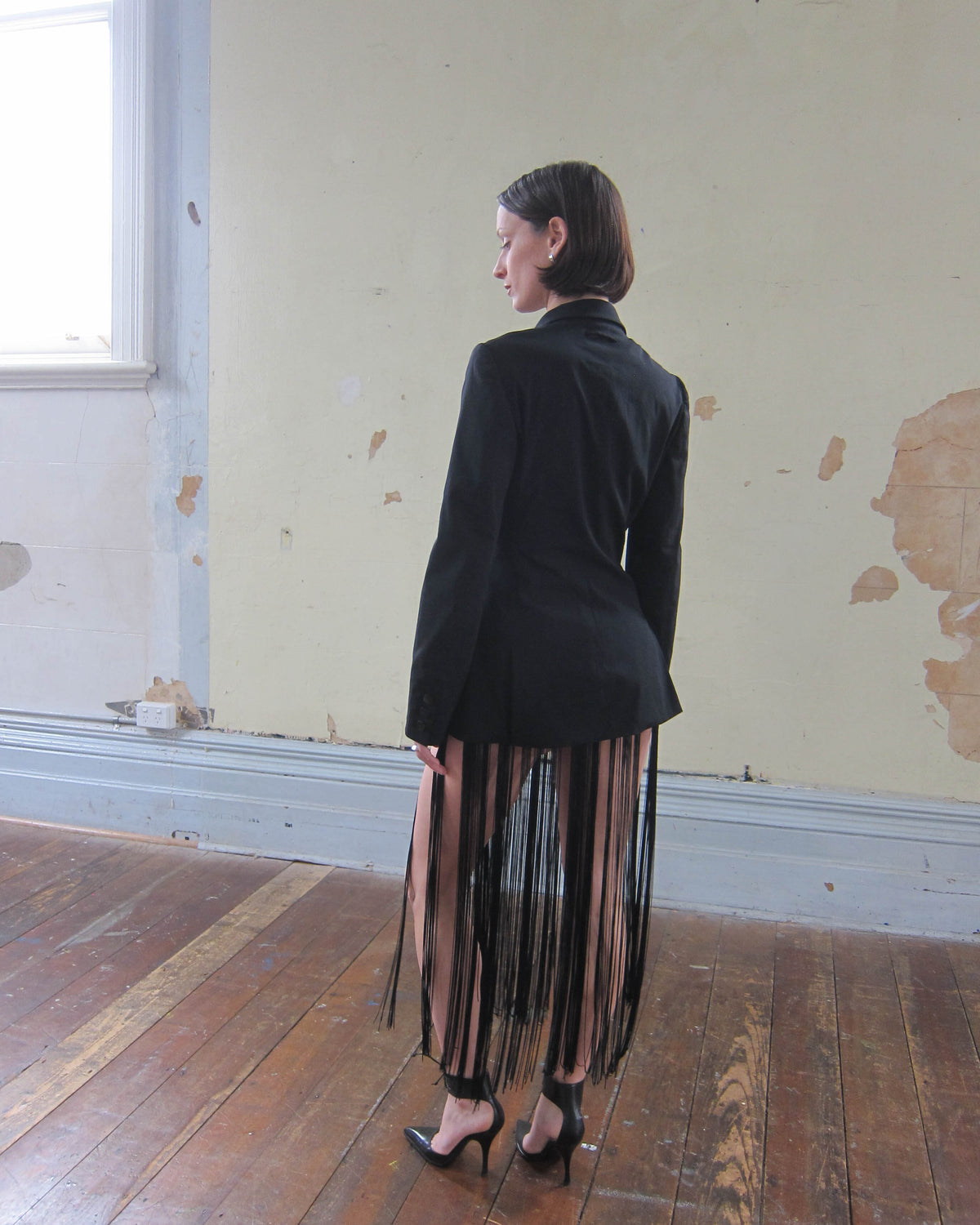FW2001 SHEER PANEL BLAZER
