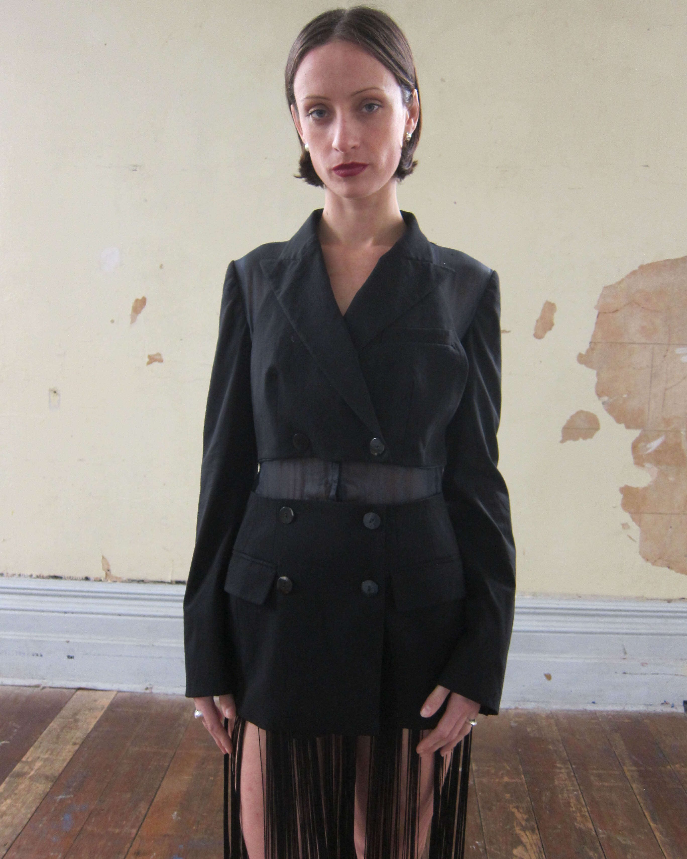 FW2001 SHEER PANEL BLAZER