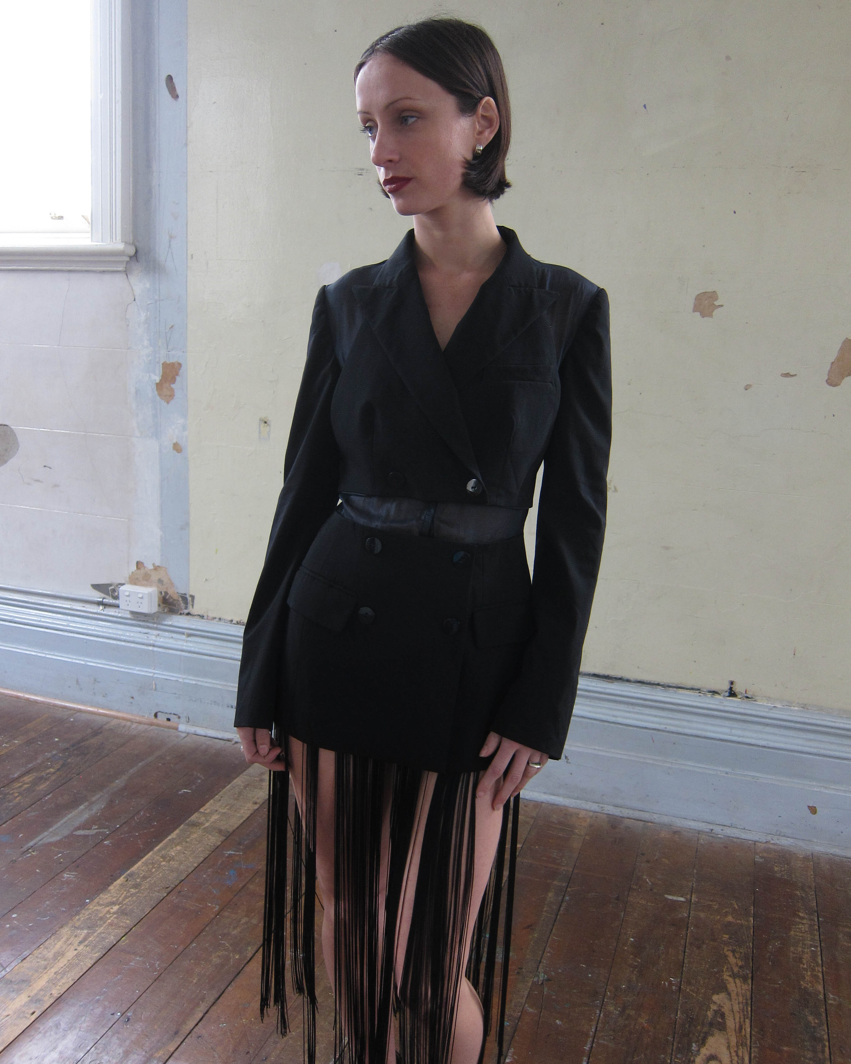 FW2001 SHEER PANEL BLAZER
