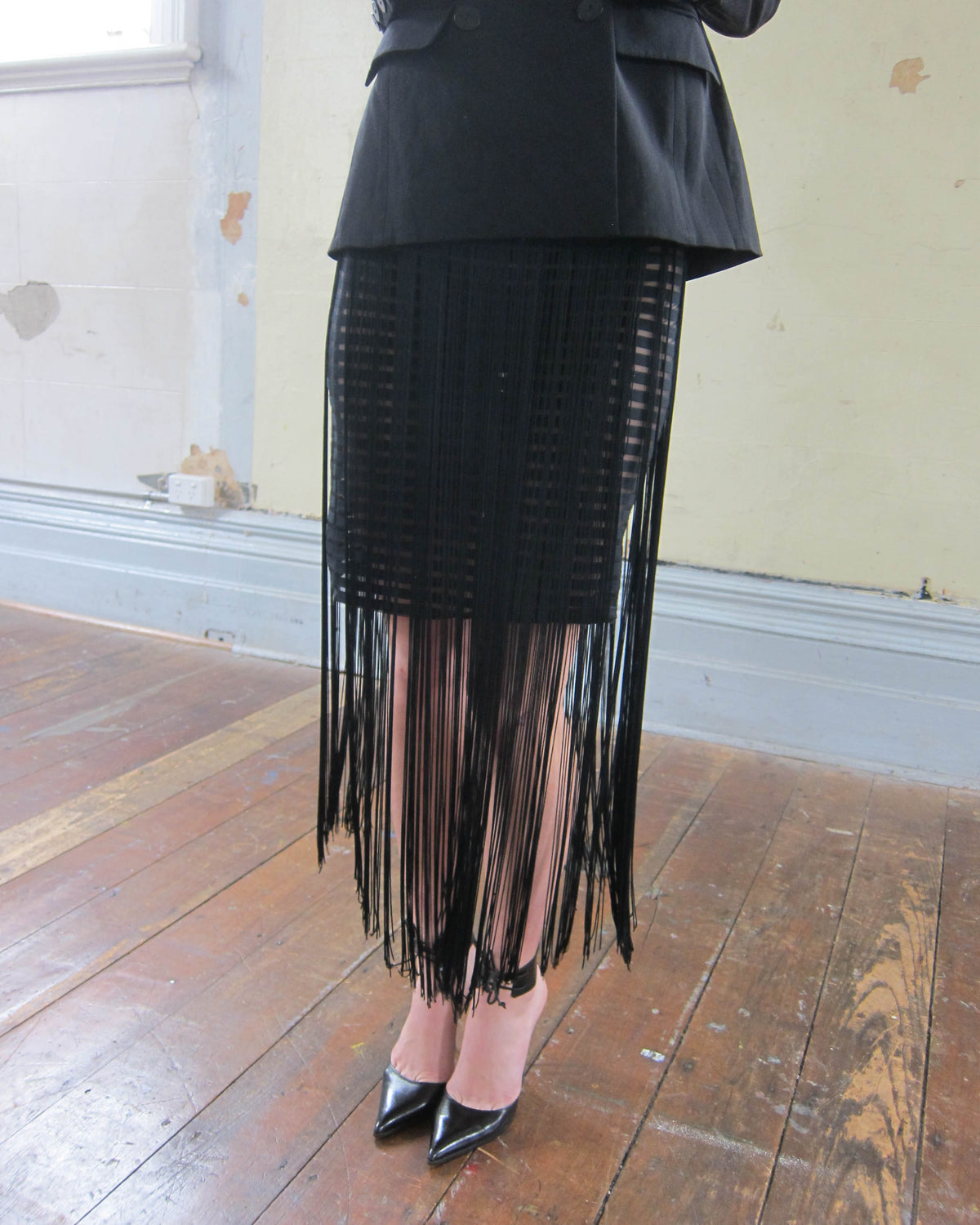 1990S FRINGE SKIRT