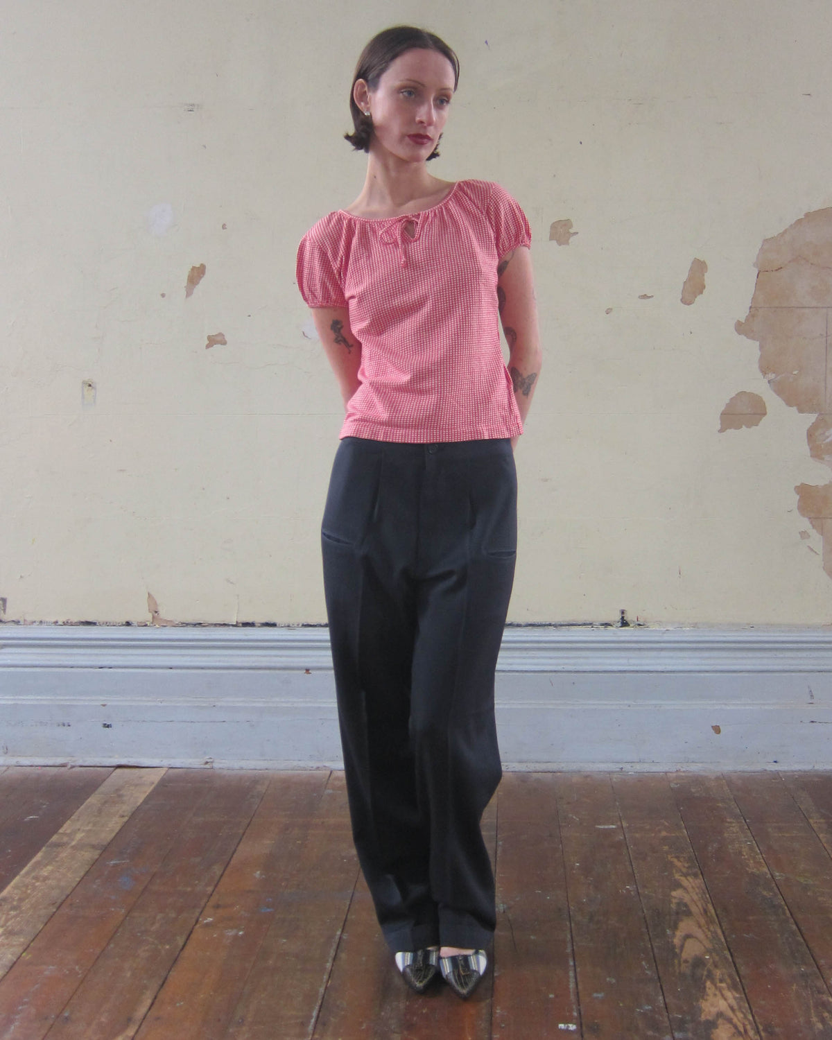 AD2002 GINGHAM TOP