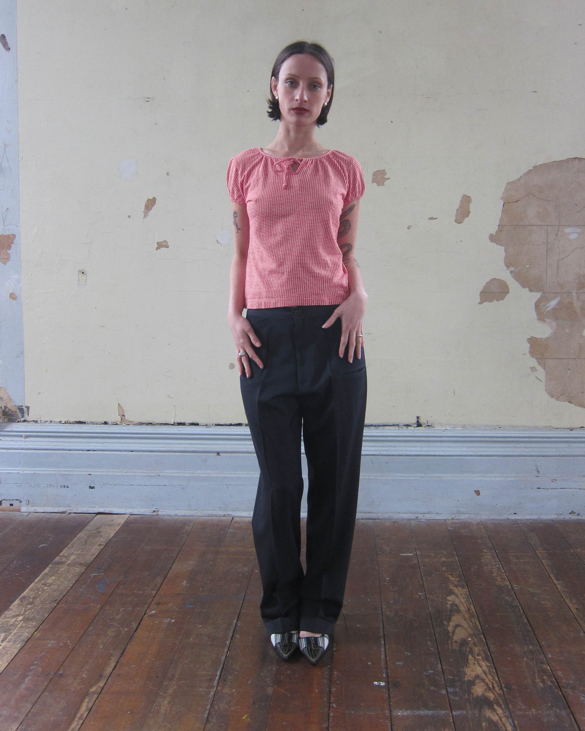 AD2002 GINGHAM TOP