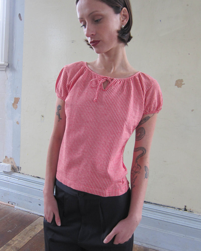 AD2002 GINGHAM TOP