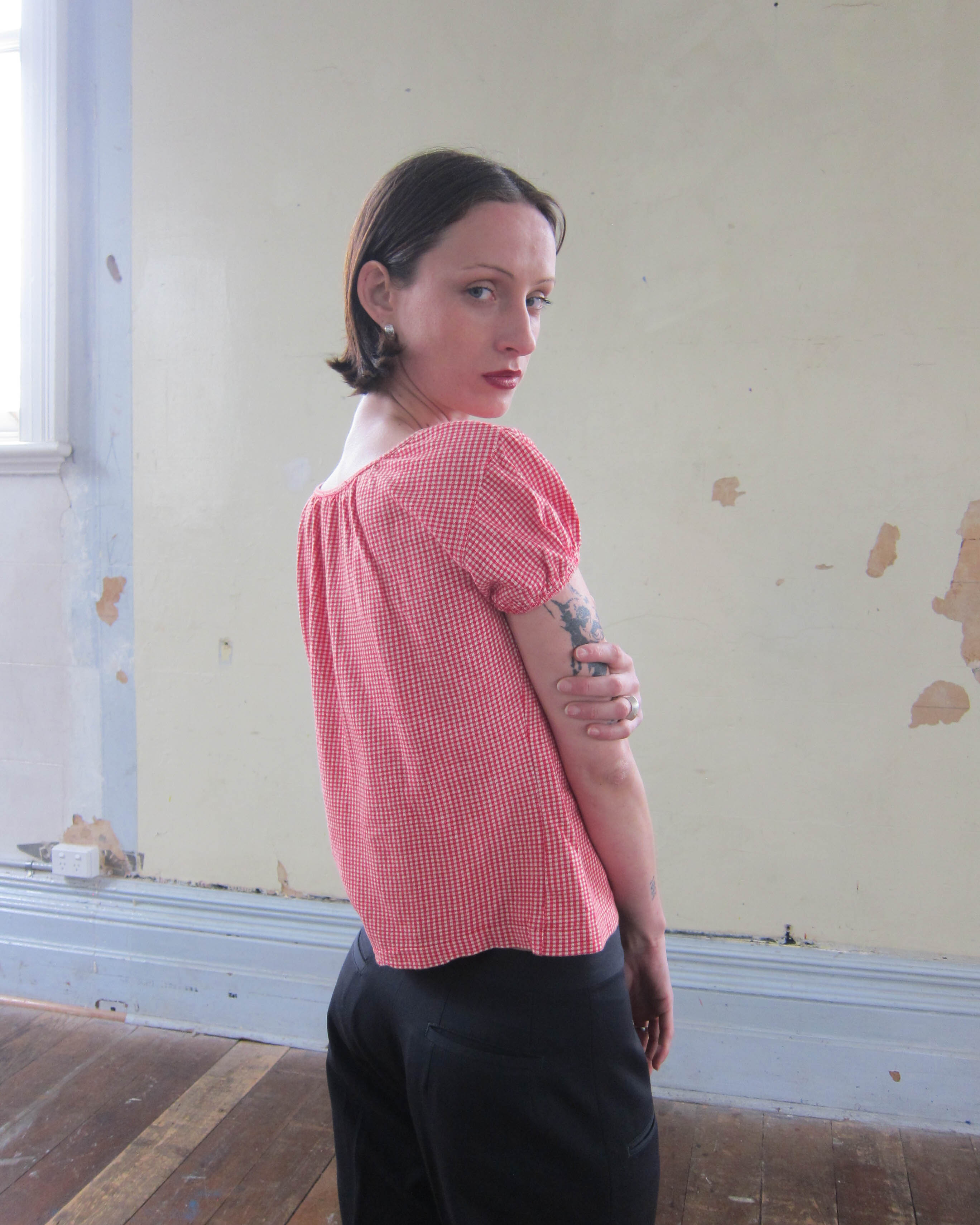 AD2002 GINGHAM TOP