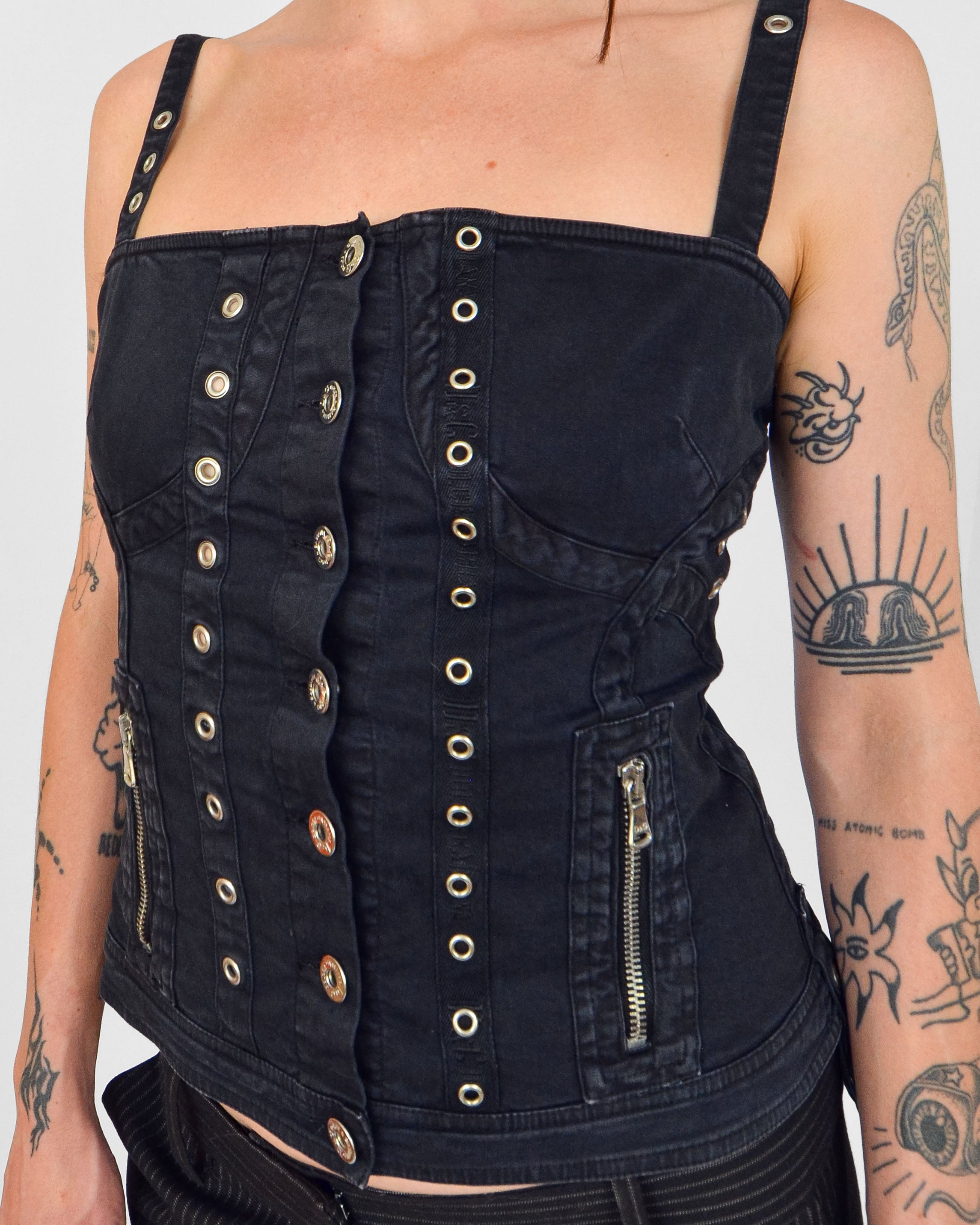 2000's EYELET CORSET TOP