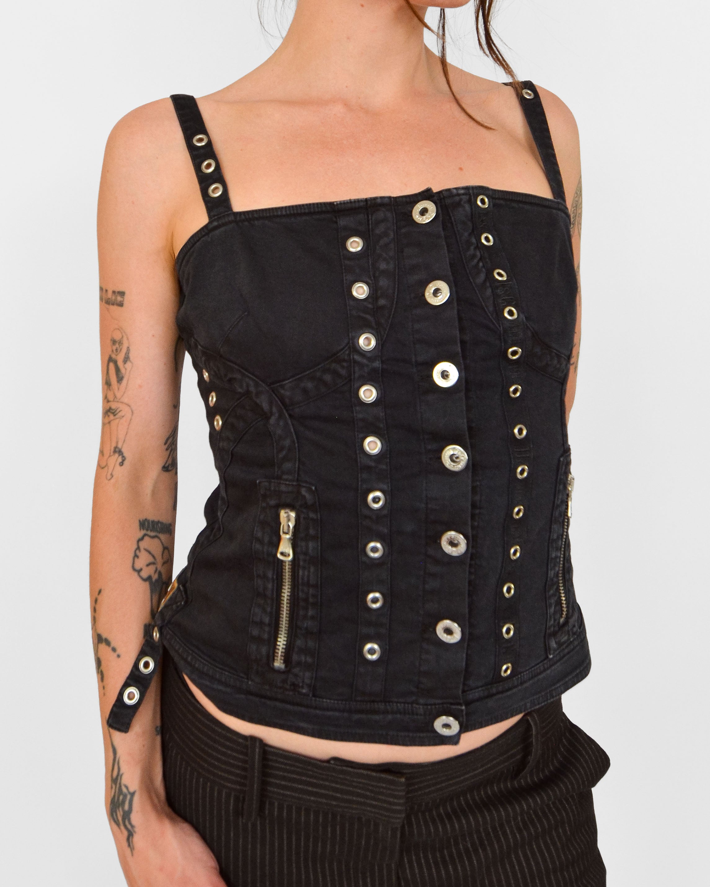 2000's EYELET CORSET TOP