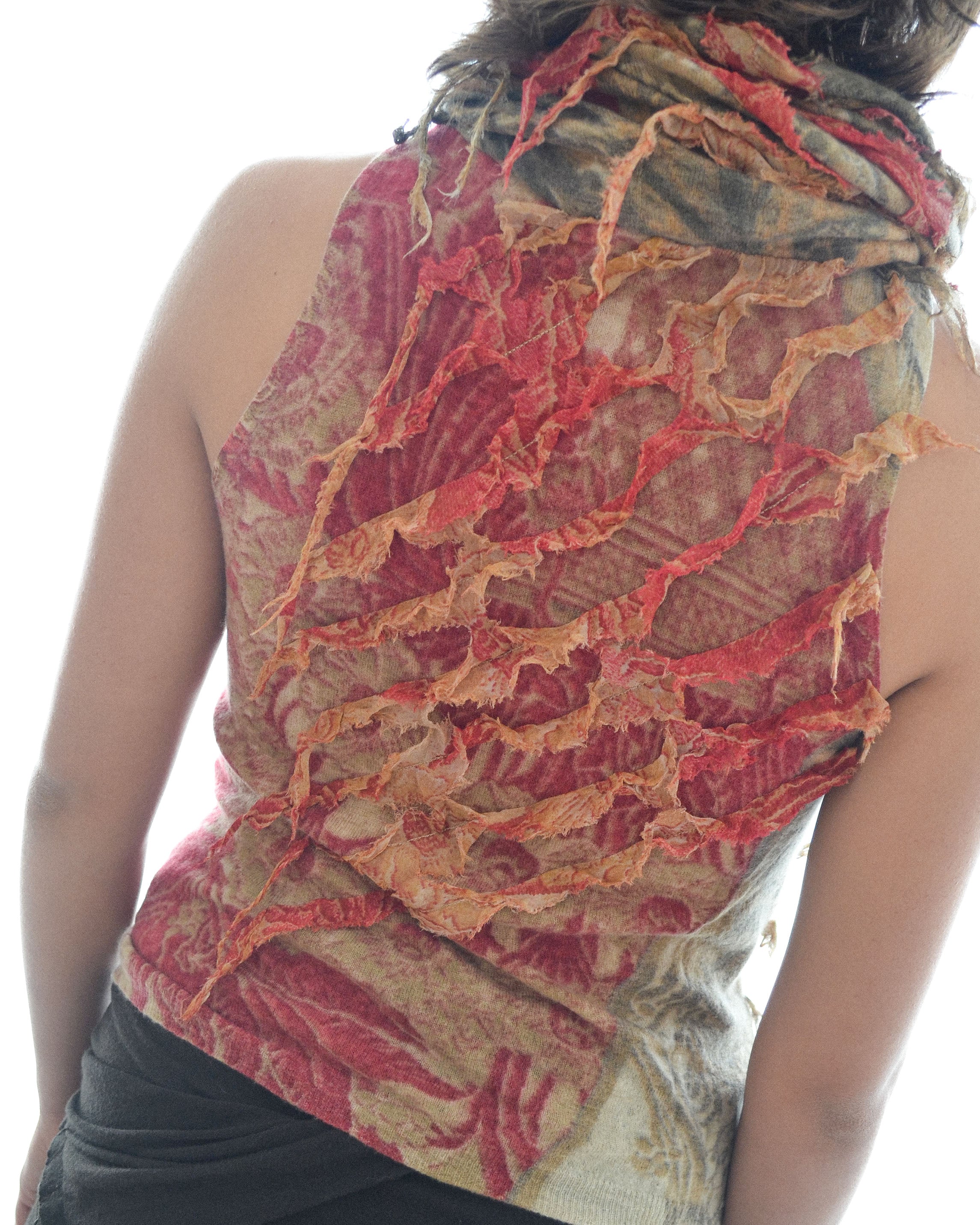 FW2001 CASHMERE SILK DECONSTRUCTED TOP