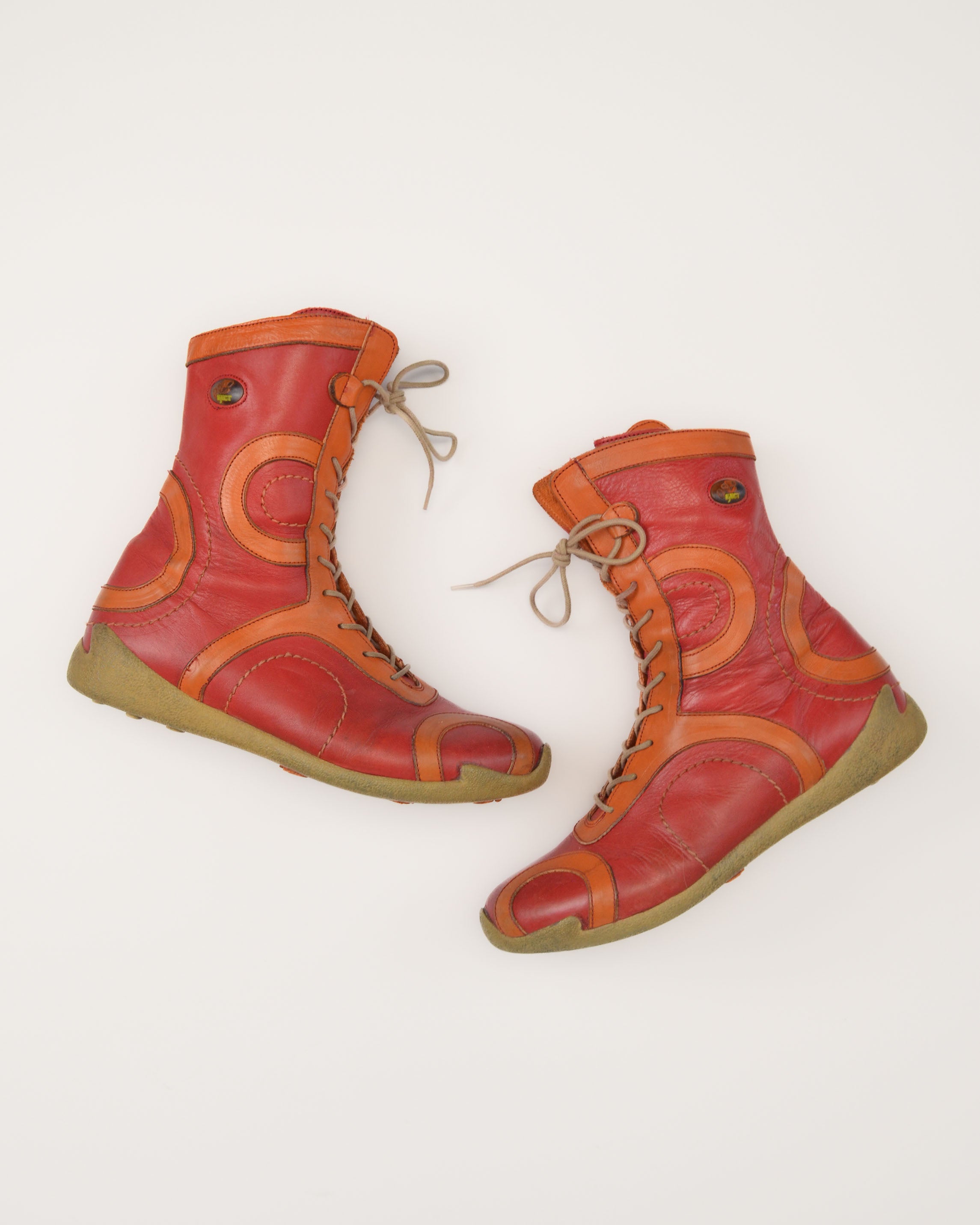 2000's PINK LEATHER BOXING BOOTS
