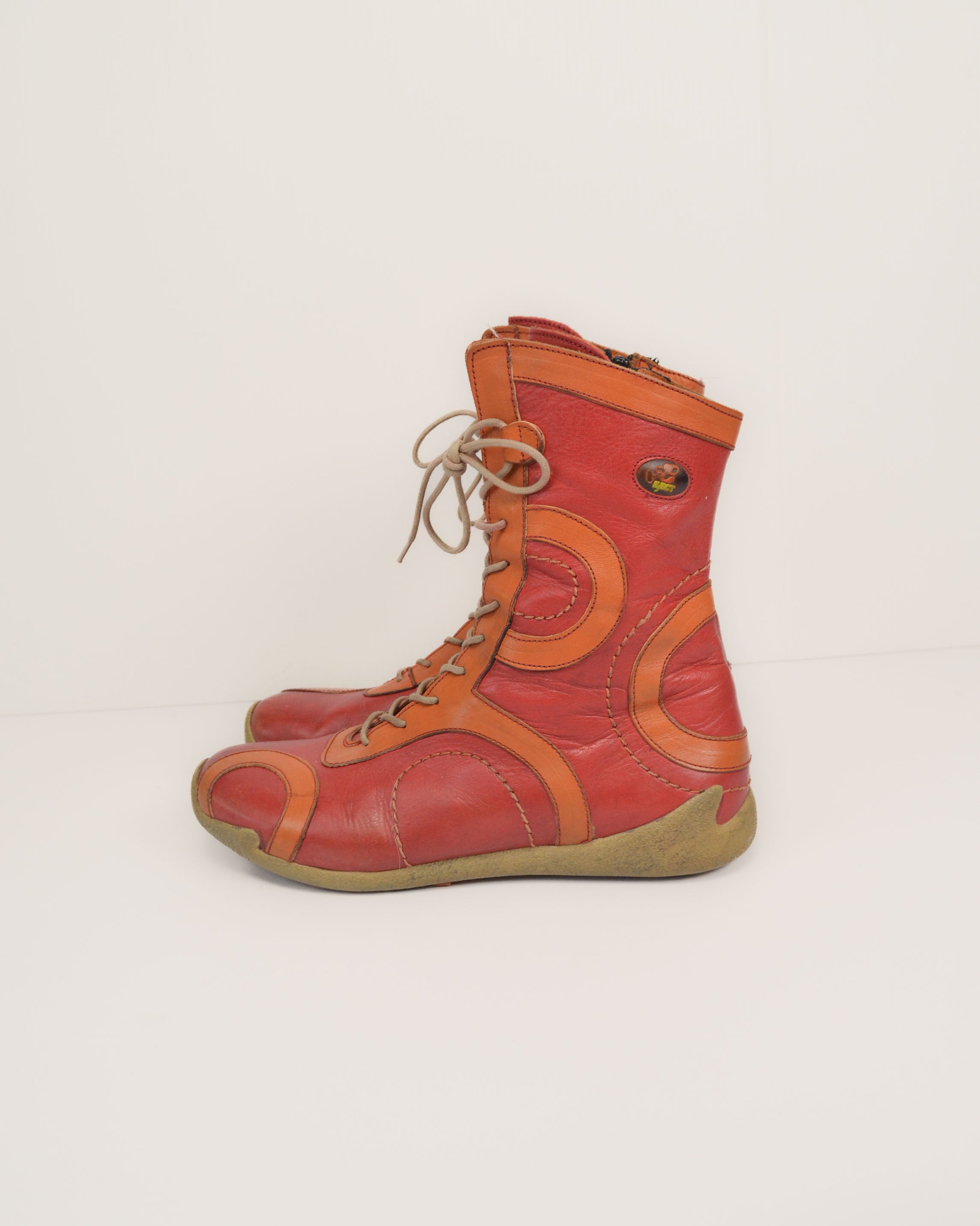 2000's PINK LEATHER BOXING BOOTS
