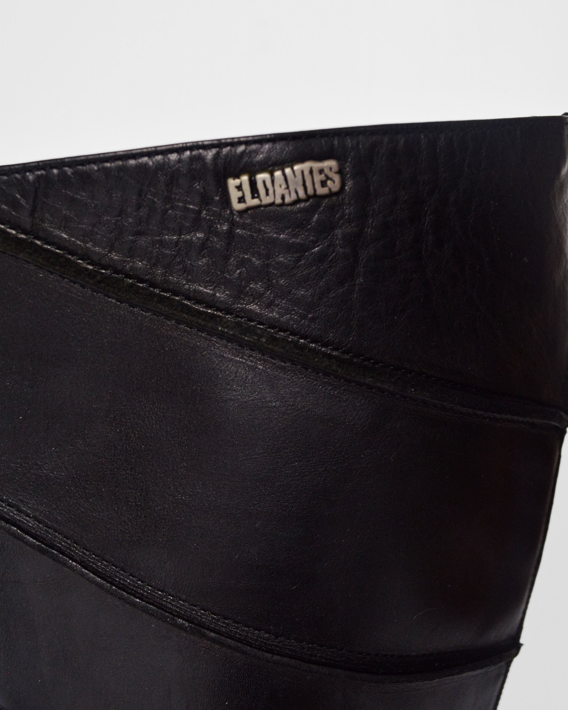 90s RARE LEATHER PLATFORM BOOTS