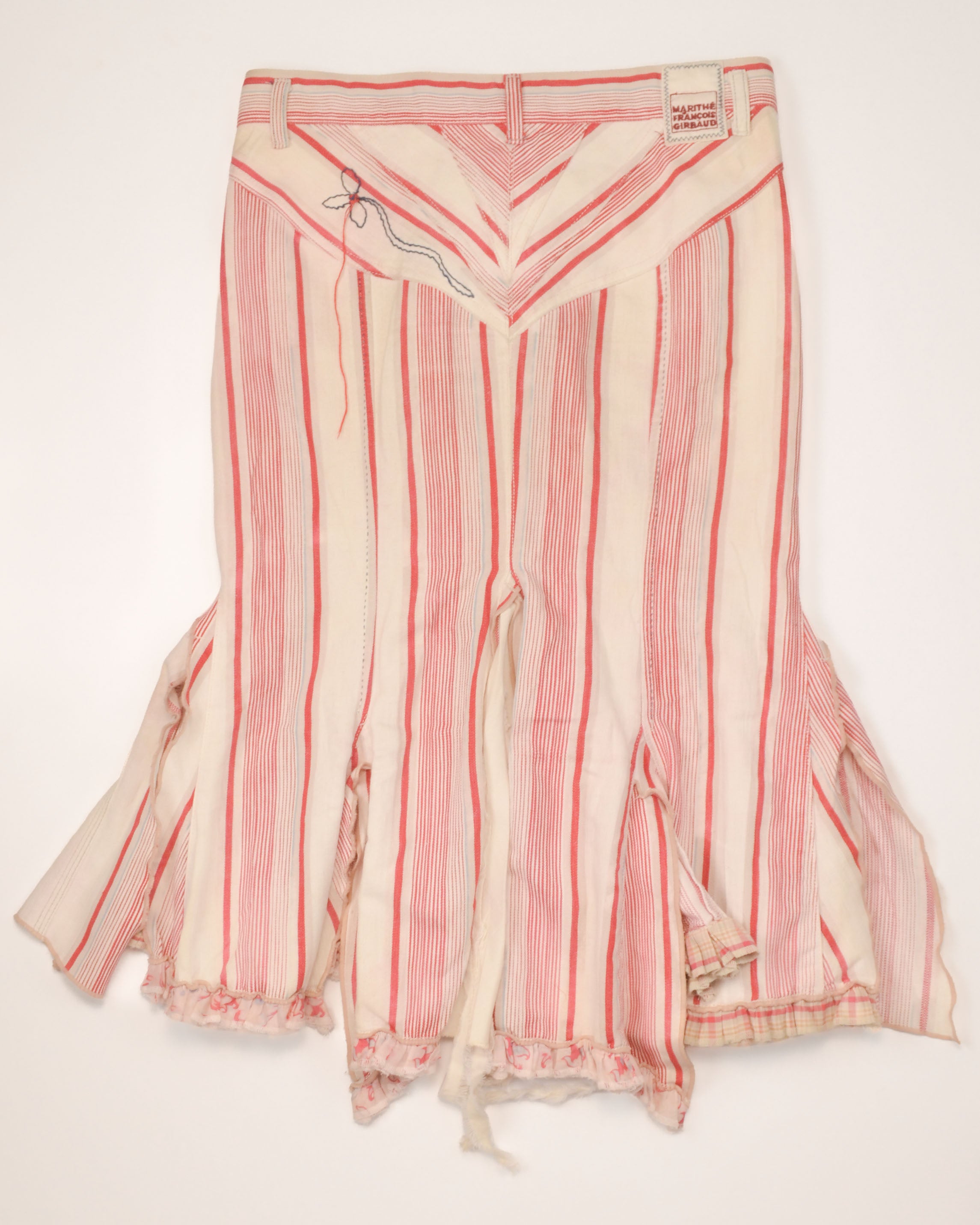 2000s STRIPED MIDI FISHTAIL SKIRT