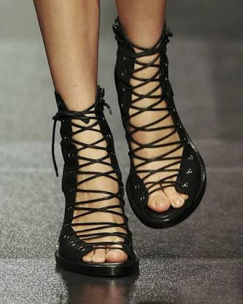 SS09 CORSET LACE-UP HEELS