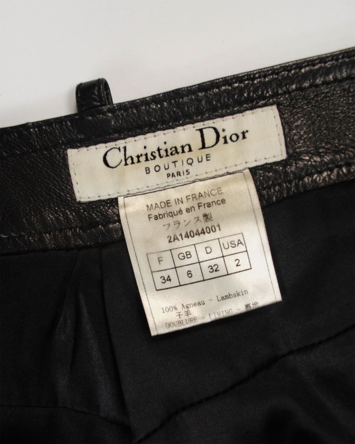 FW2002 BRAIDED LEATHER PANTS