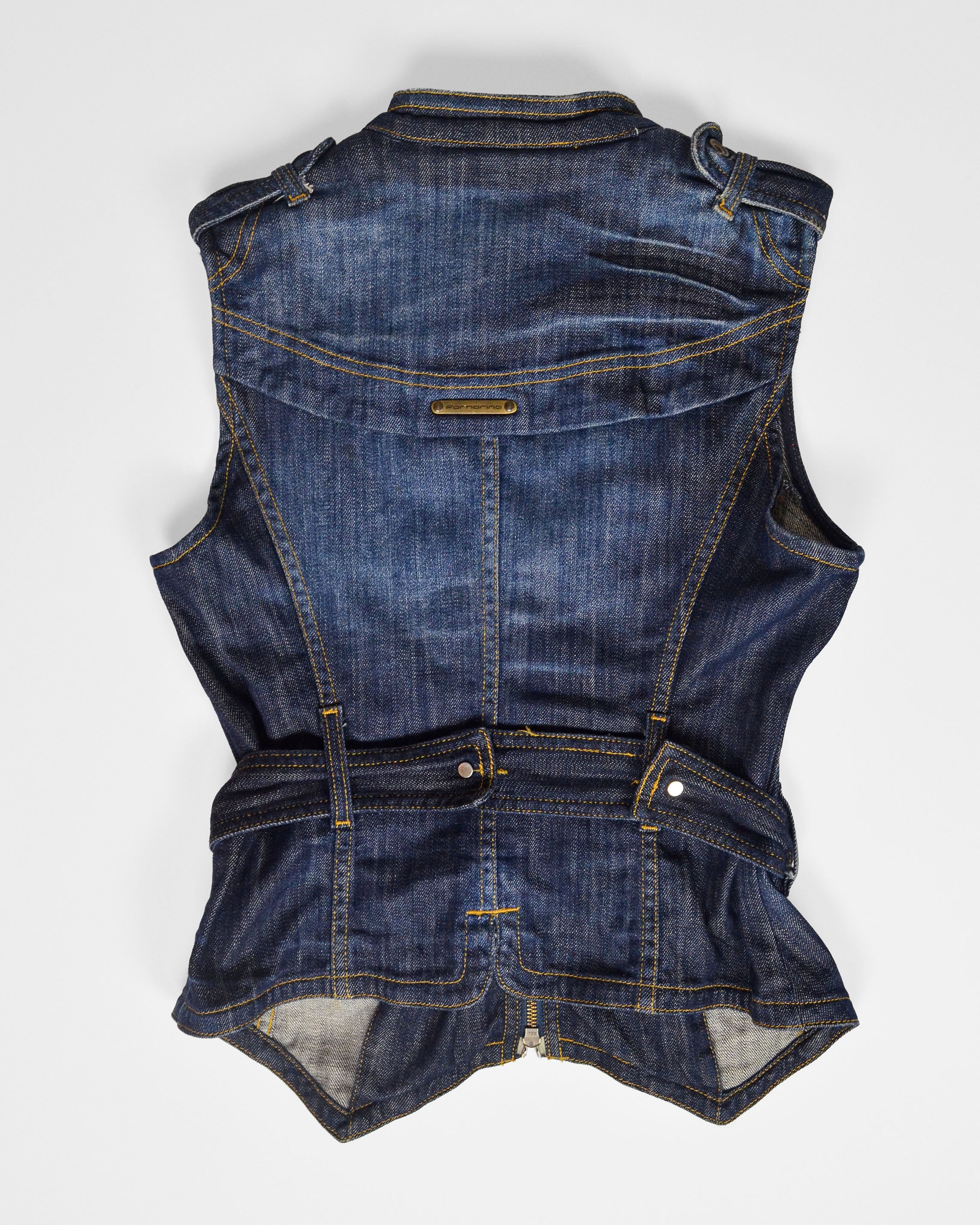 Y2K ITALIAN DENIM CORSET TANK TOP