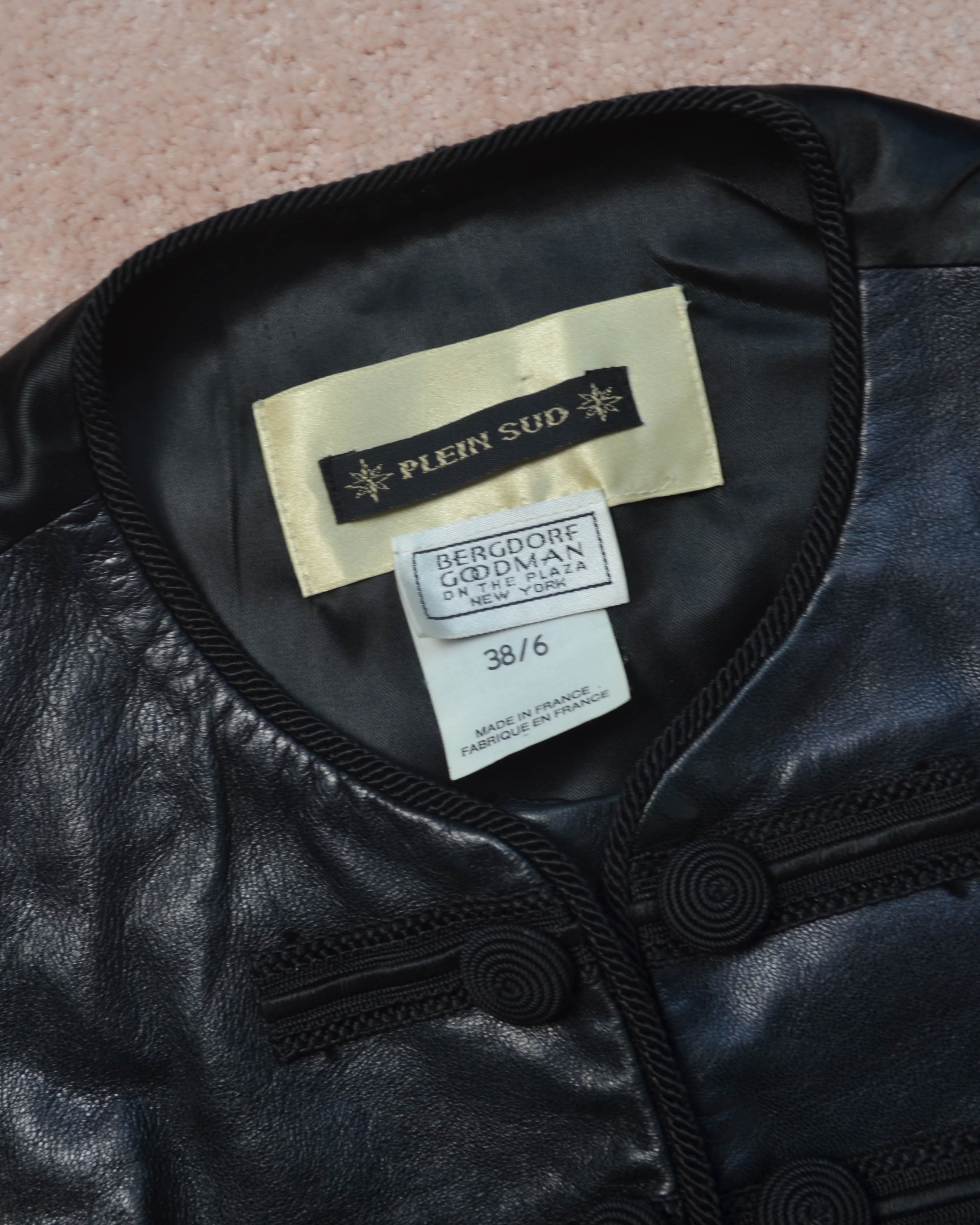 90s LEATHER MILITARY VEST