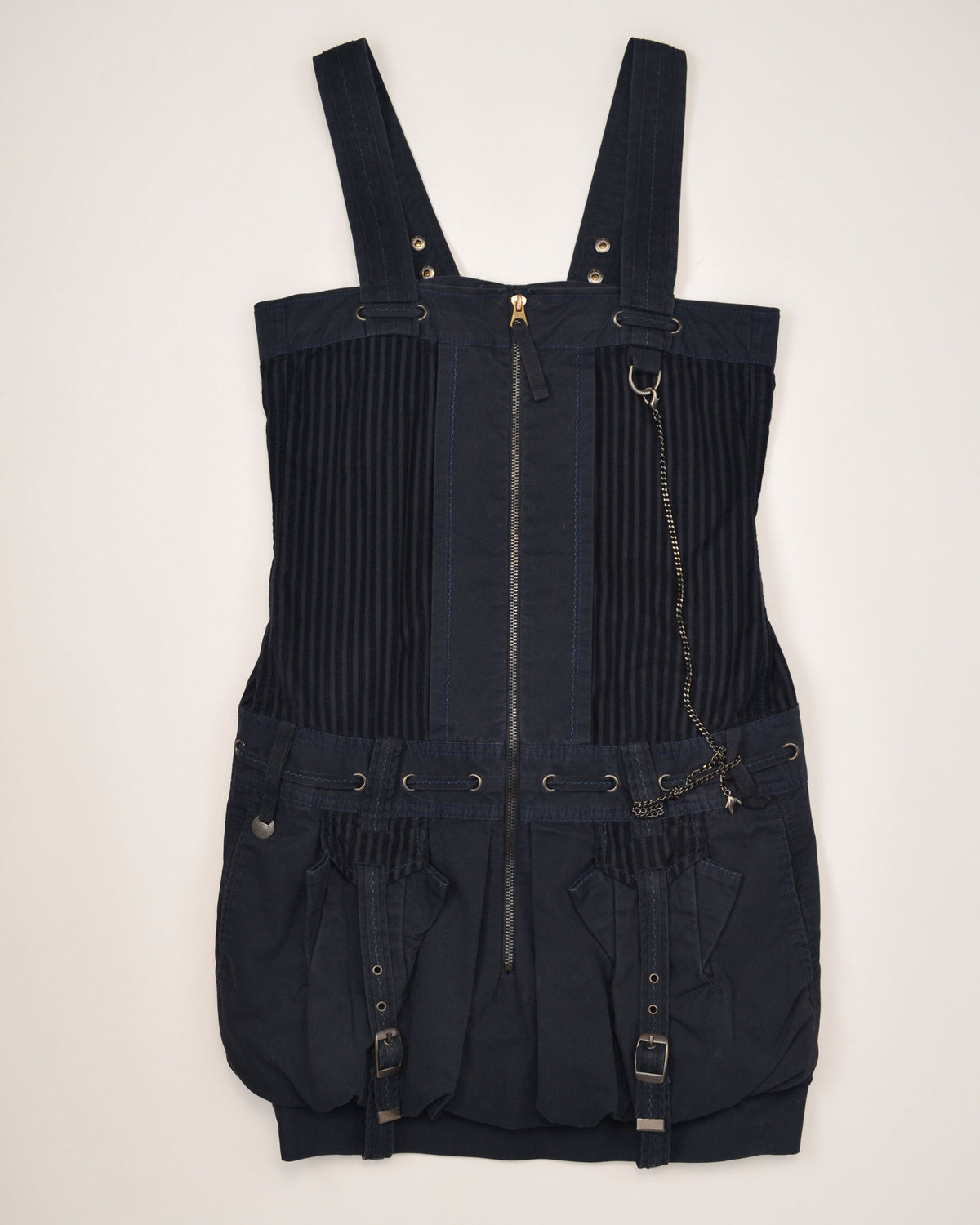 2000S BUBBLE PLEATED HARNESS DRESS