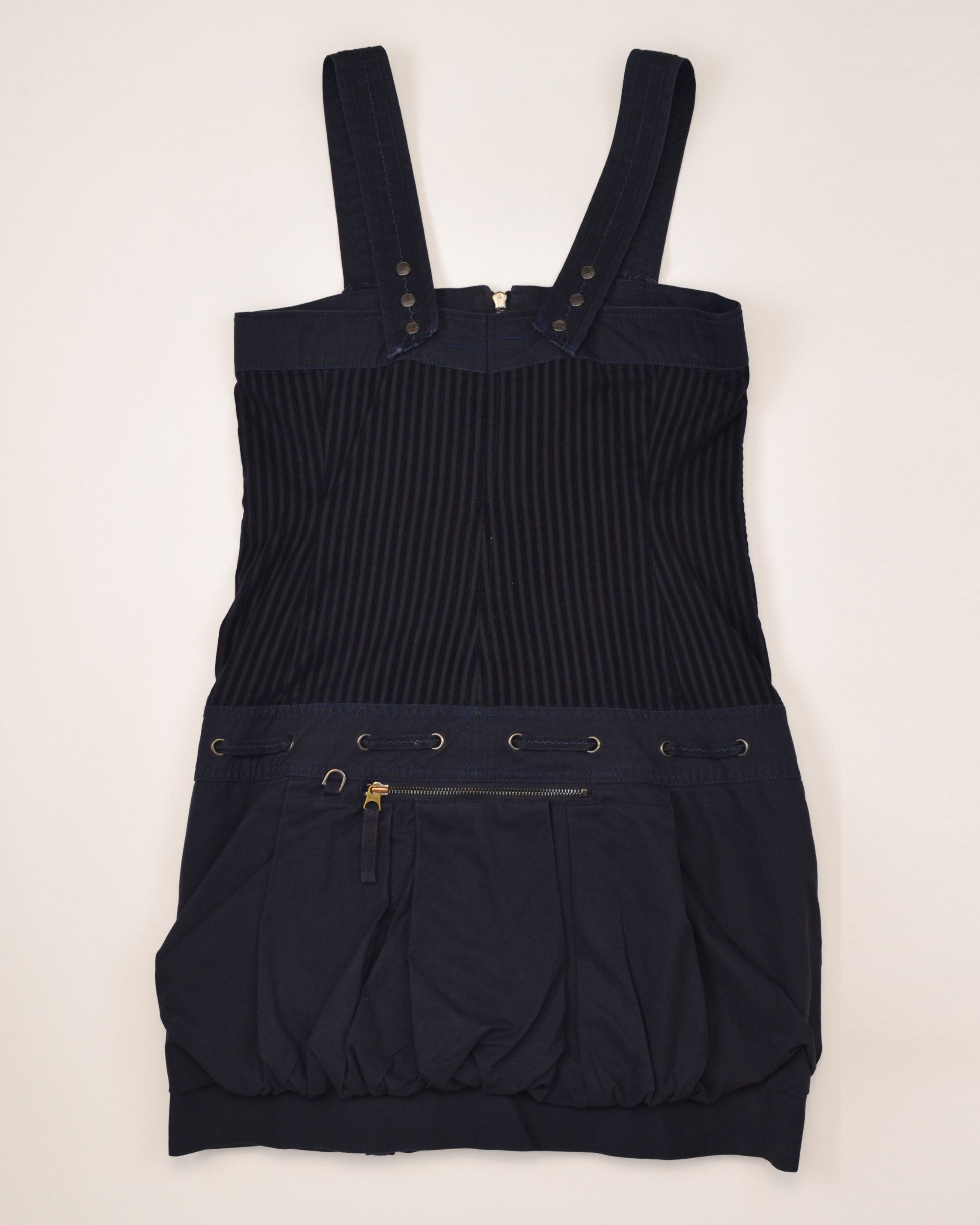 2000S BUBBLE PLEATED HARNESS DRESS