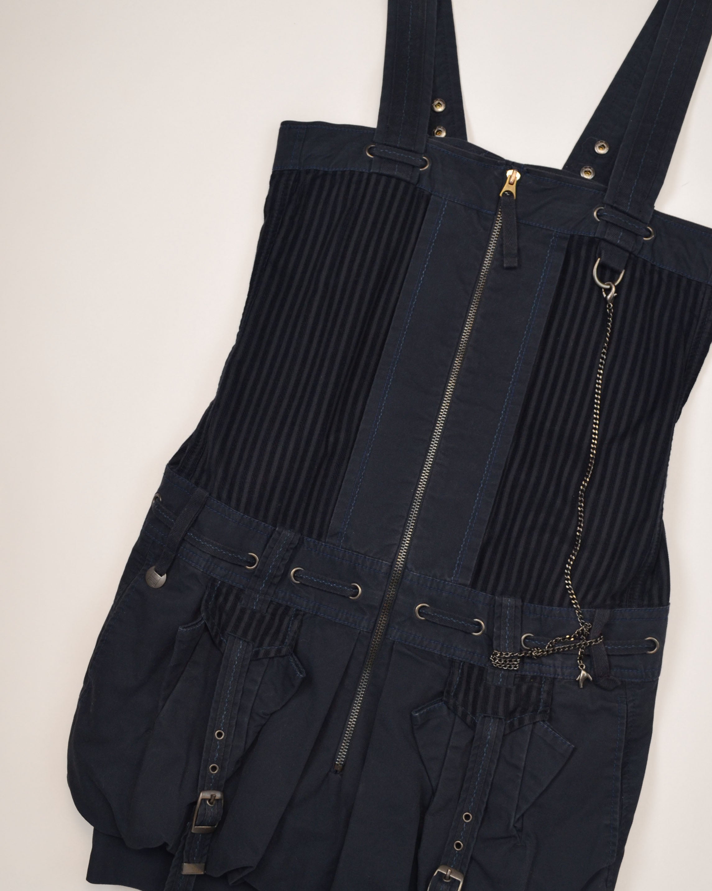 2000S BUBBLE PLEATED HARNESS DRESS
